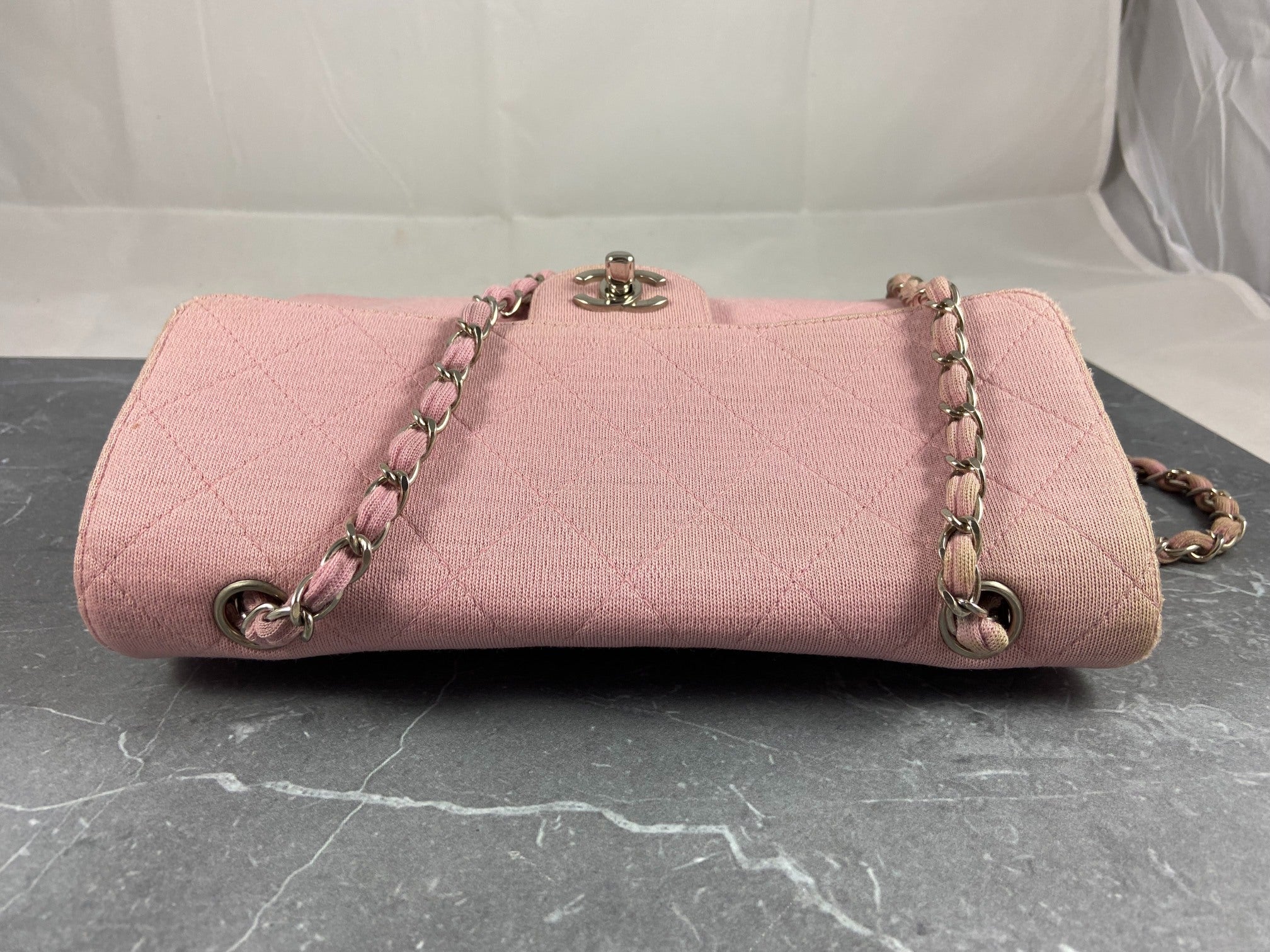 Chanel Timeless Flap Bag Medium Light Pink Jersey