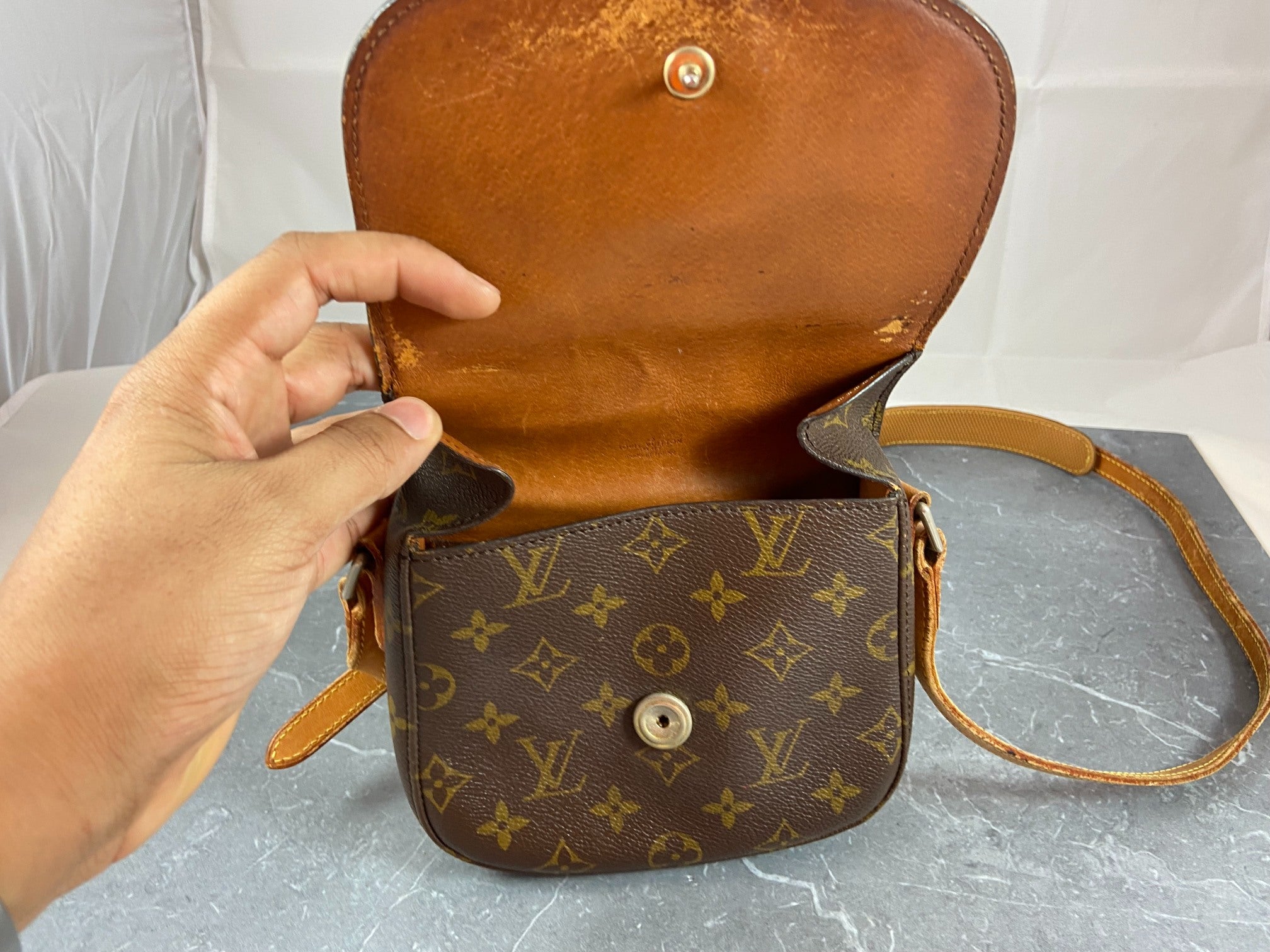 Louis Vuitton Mini Saint Cloud Shoulder Bag Monogram Canvas