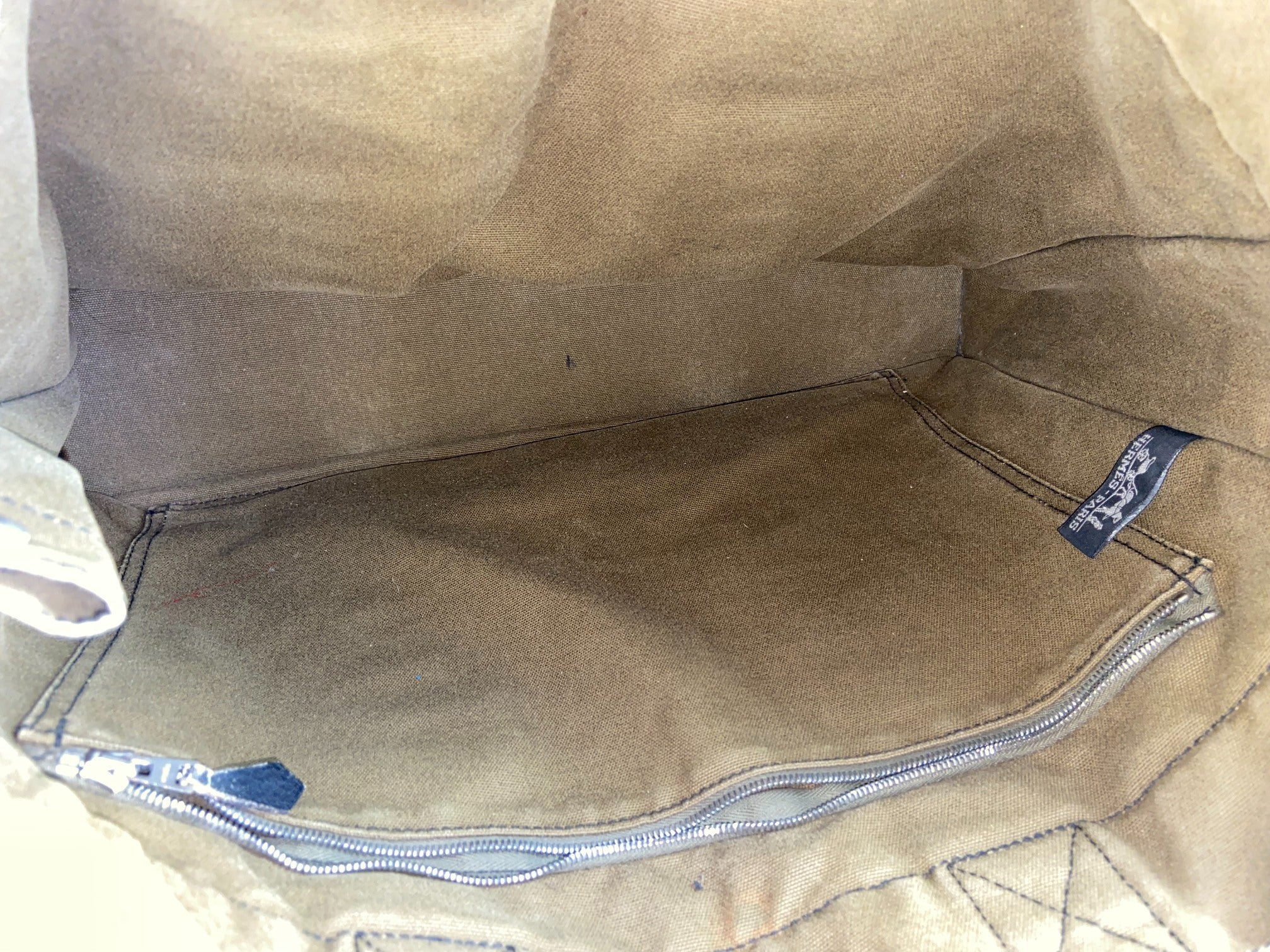 Hermès Fourre Tout / Toto MM Cotton Bag Black + Green