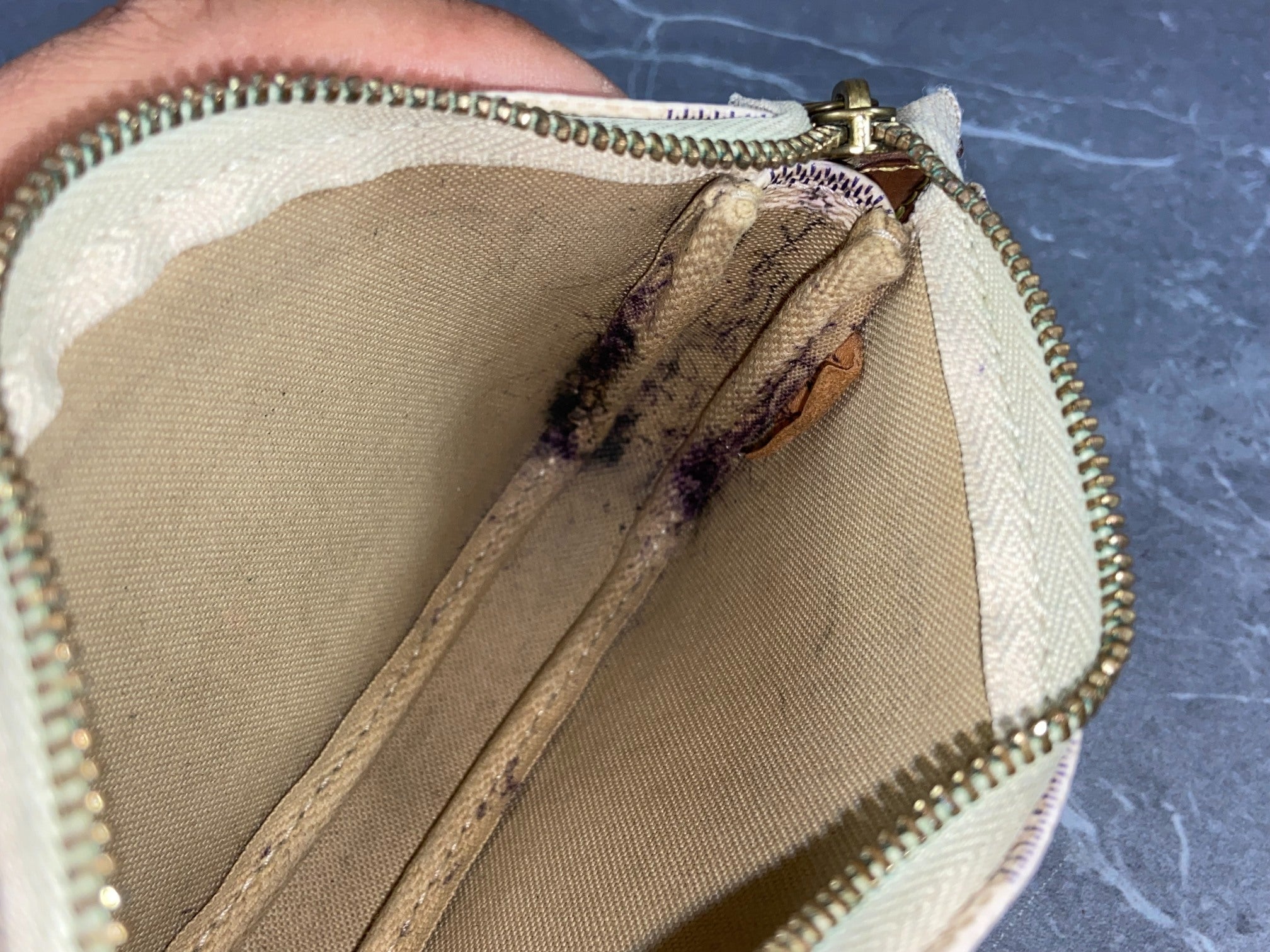 Louis Vuitton Mini Pochette Accessoires Damier Azur Canvas