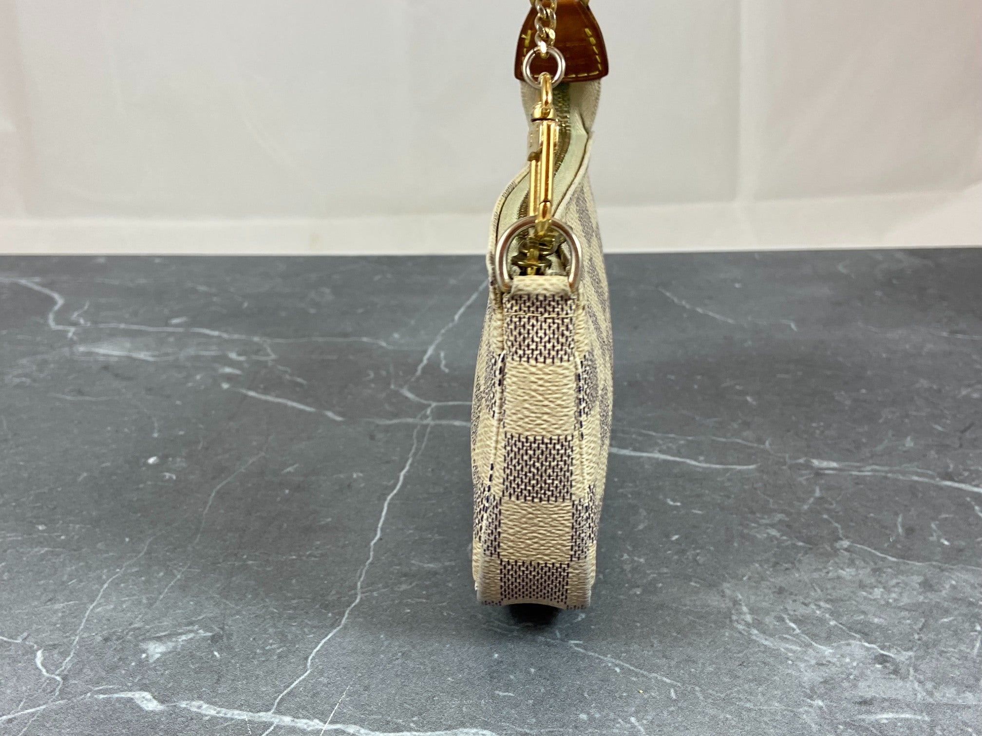 Louis Vuitton Mini Pochette Accessoires Damier Azur Canvas