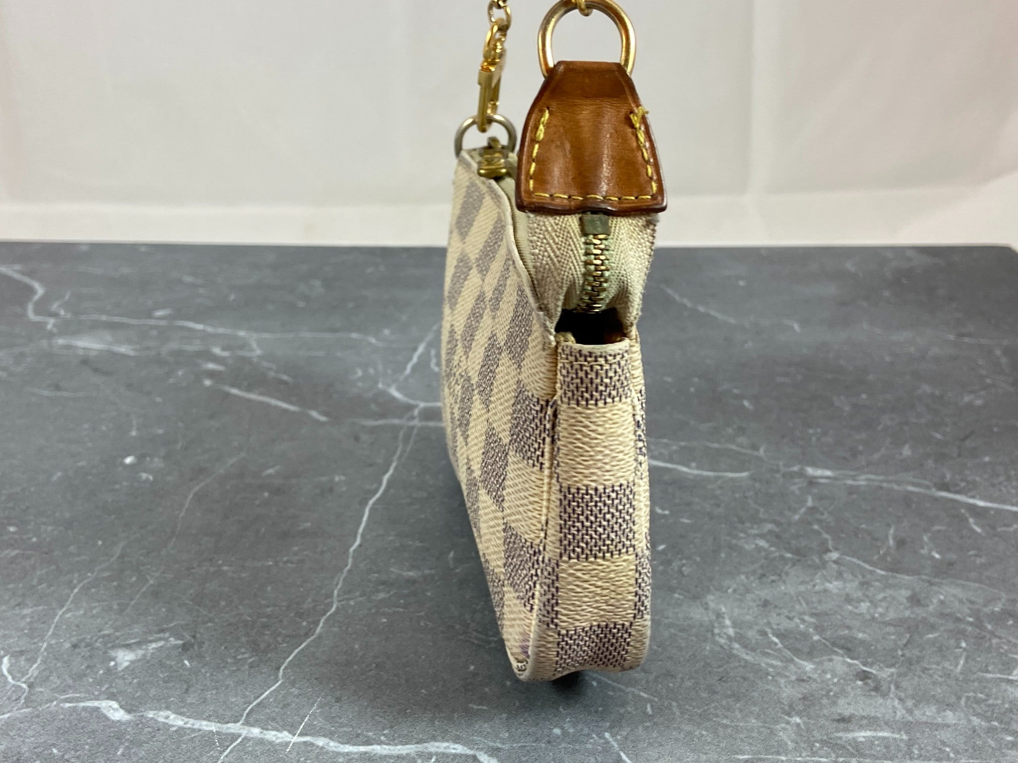 Louis Vuitton Mini Pochette Accessoires Damier Azur Canvas