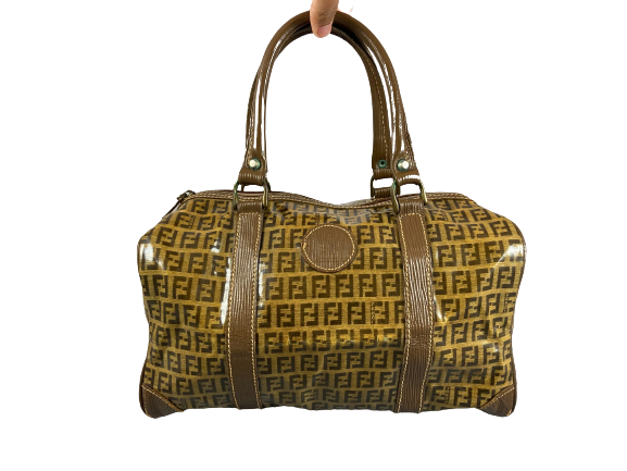 Fendi Hand / Boston Bag Beige Zucchino Monogram