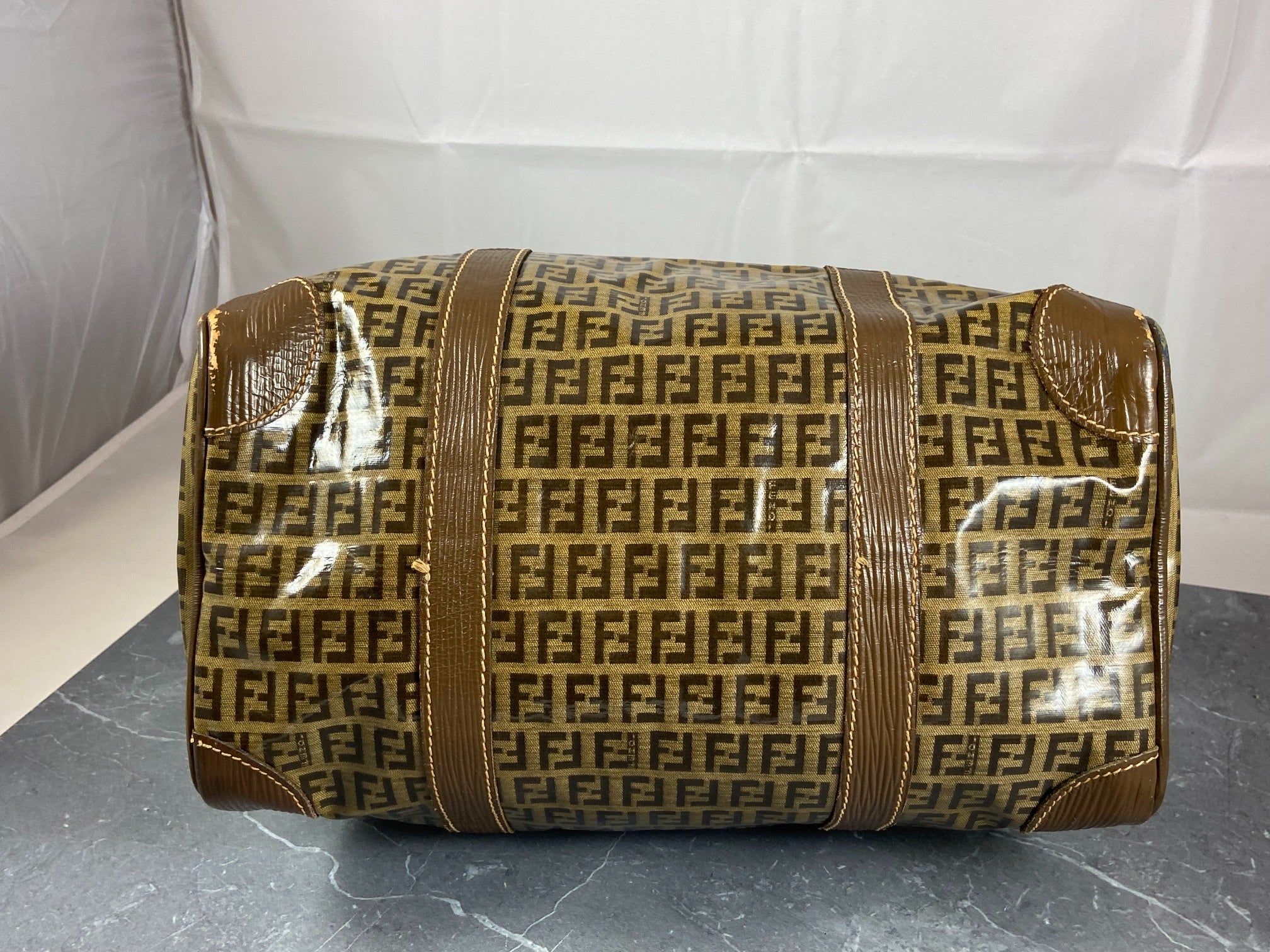 Fendi Hand / Boston Bag Beige Zucchino Monogram
