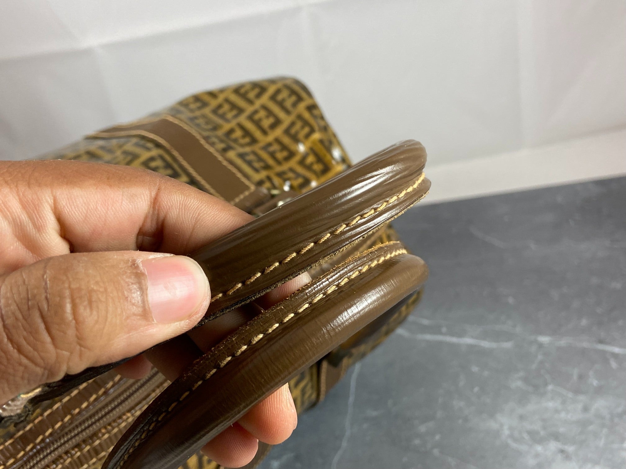 Fendi Hand / Boston Bag Beige Zucchino Monogram