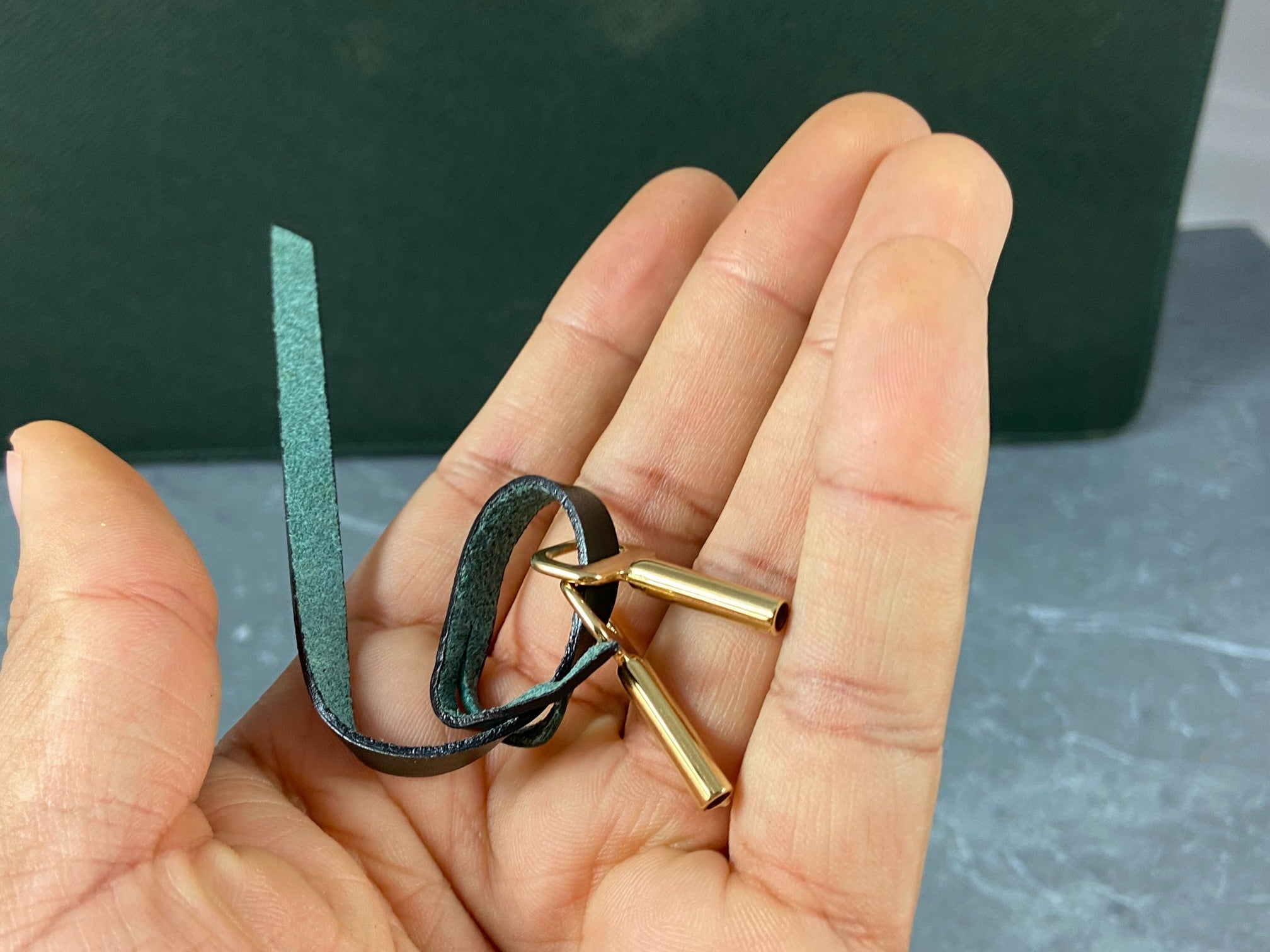 Louis Vuitton Laguito Briefcase Green Taiga Leather