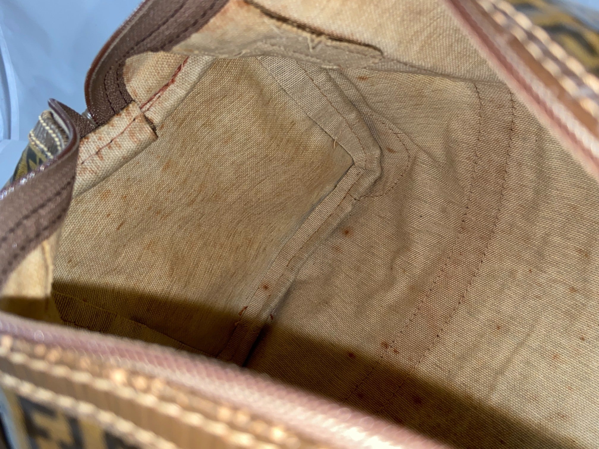 Fendi Hand / Boston Bag Beige Zucchino Monogram