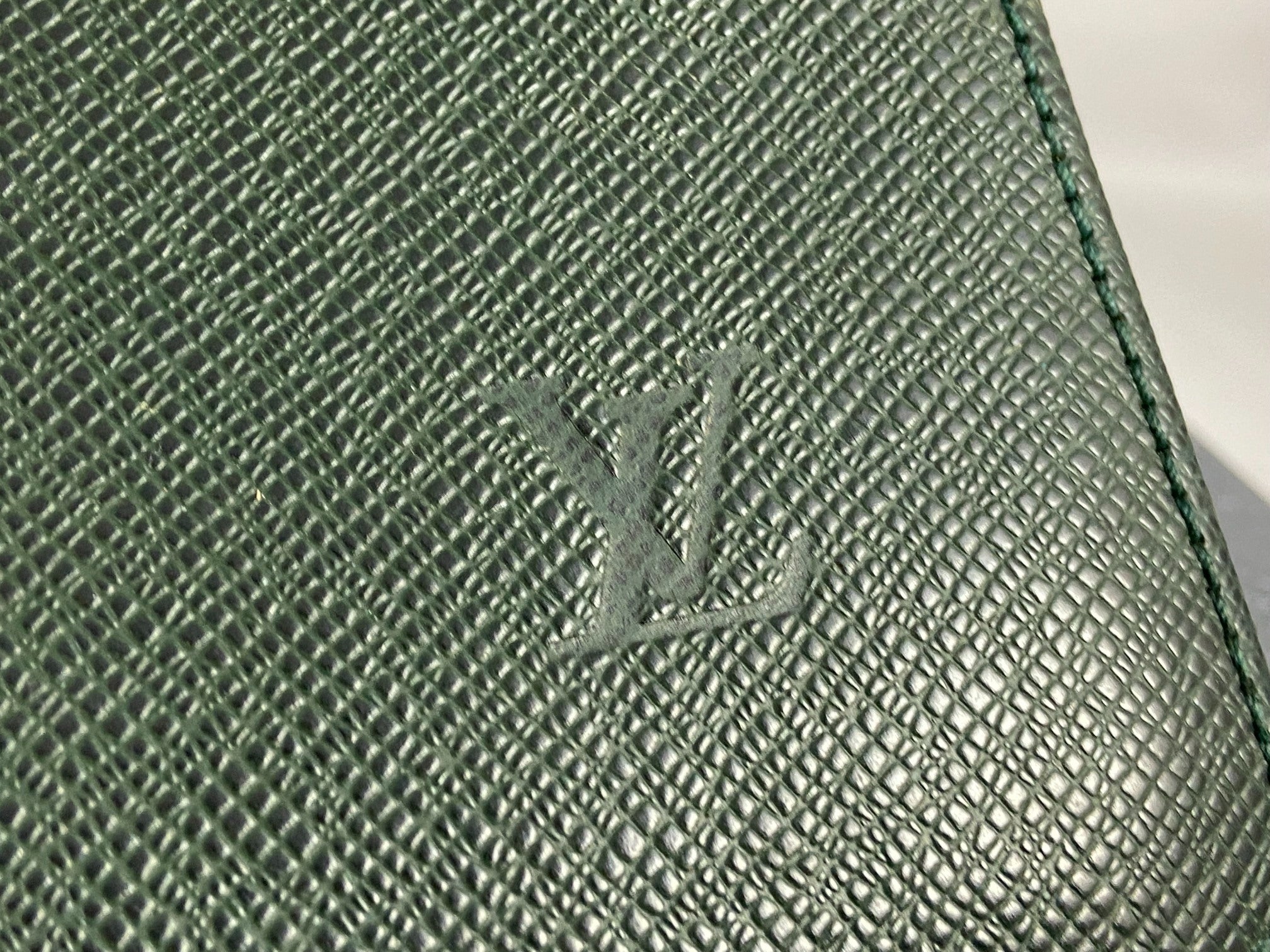 Louis Vuitton Laguito Briefcase Green Taiga Leather