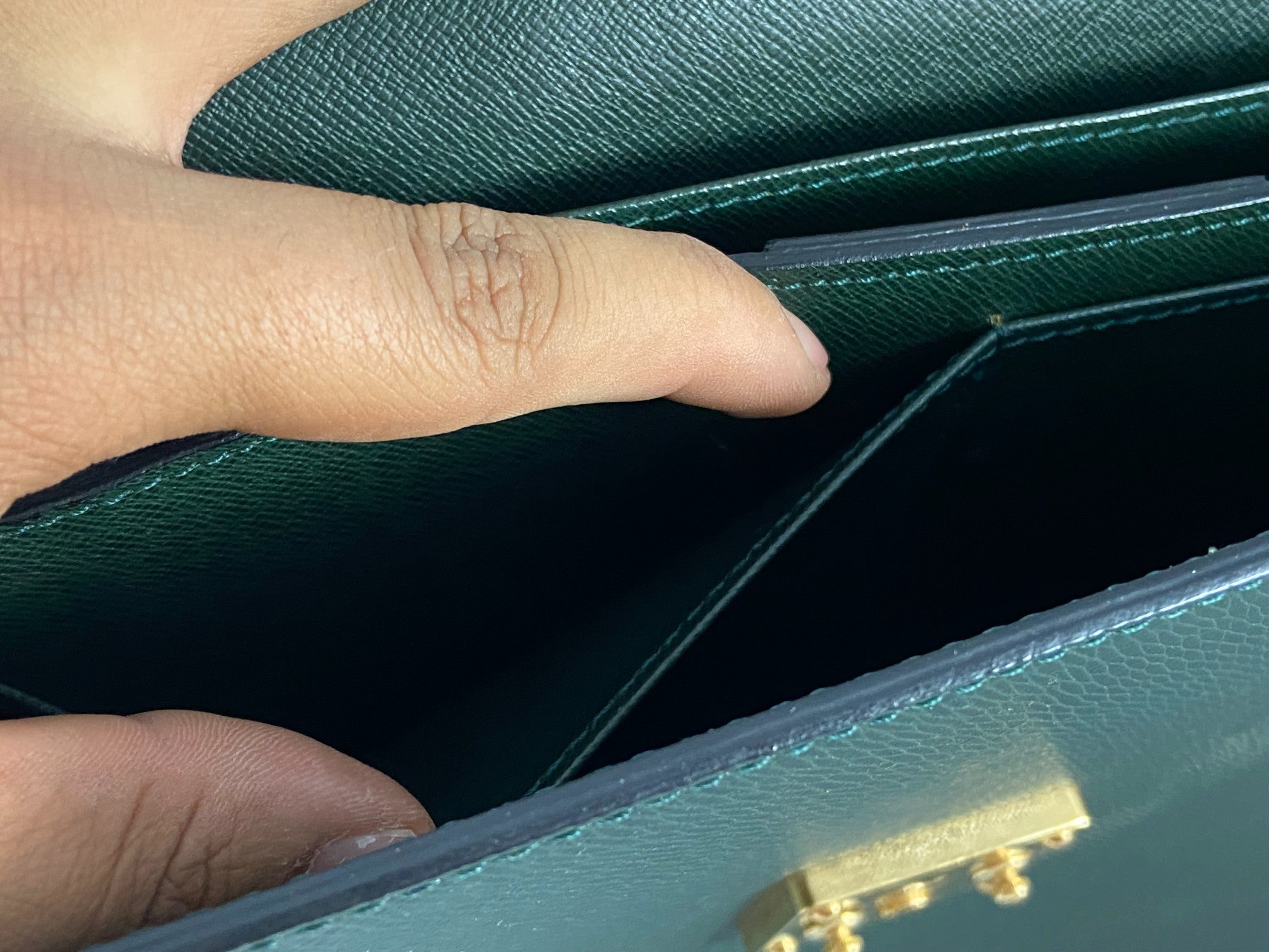 Louis Vuitton Laguito Briefcase Green Taiga Leather