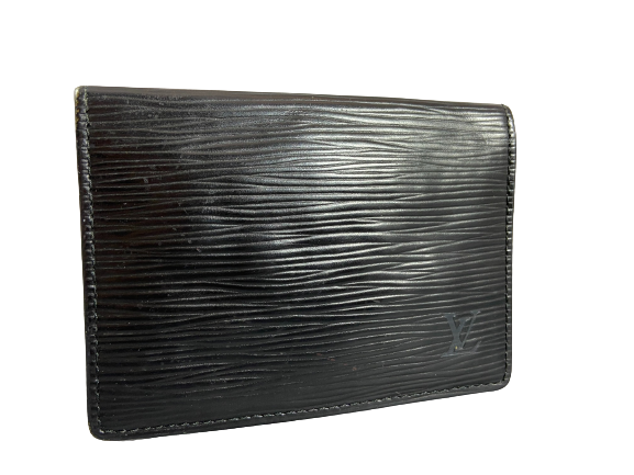 Louis Vuitton Bifold Card Case Black Epi Leather