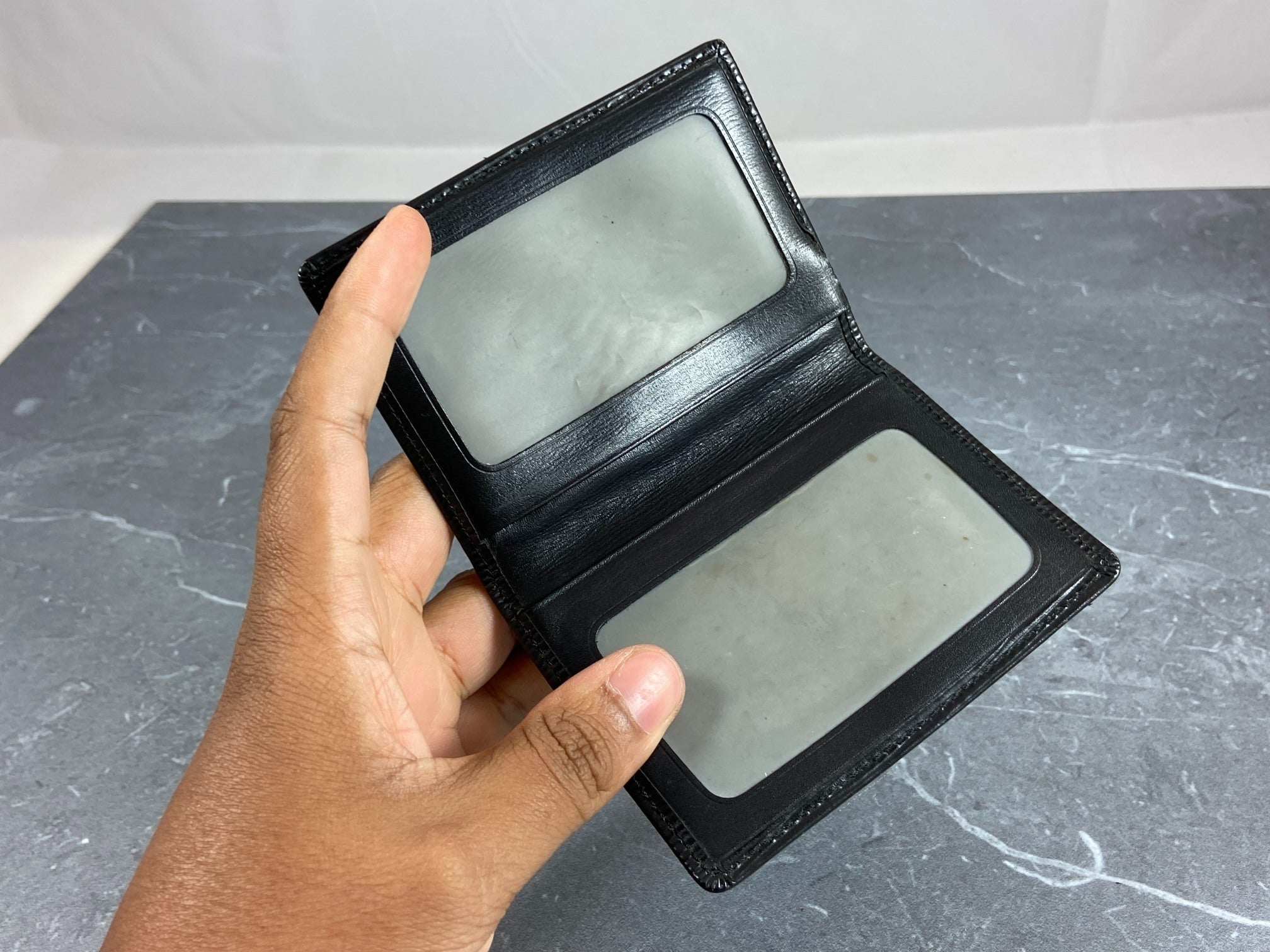 Louis Vuitton Bifold Card Case Black Epi Leather