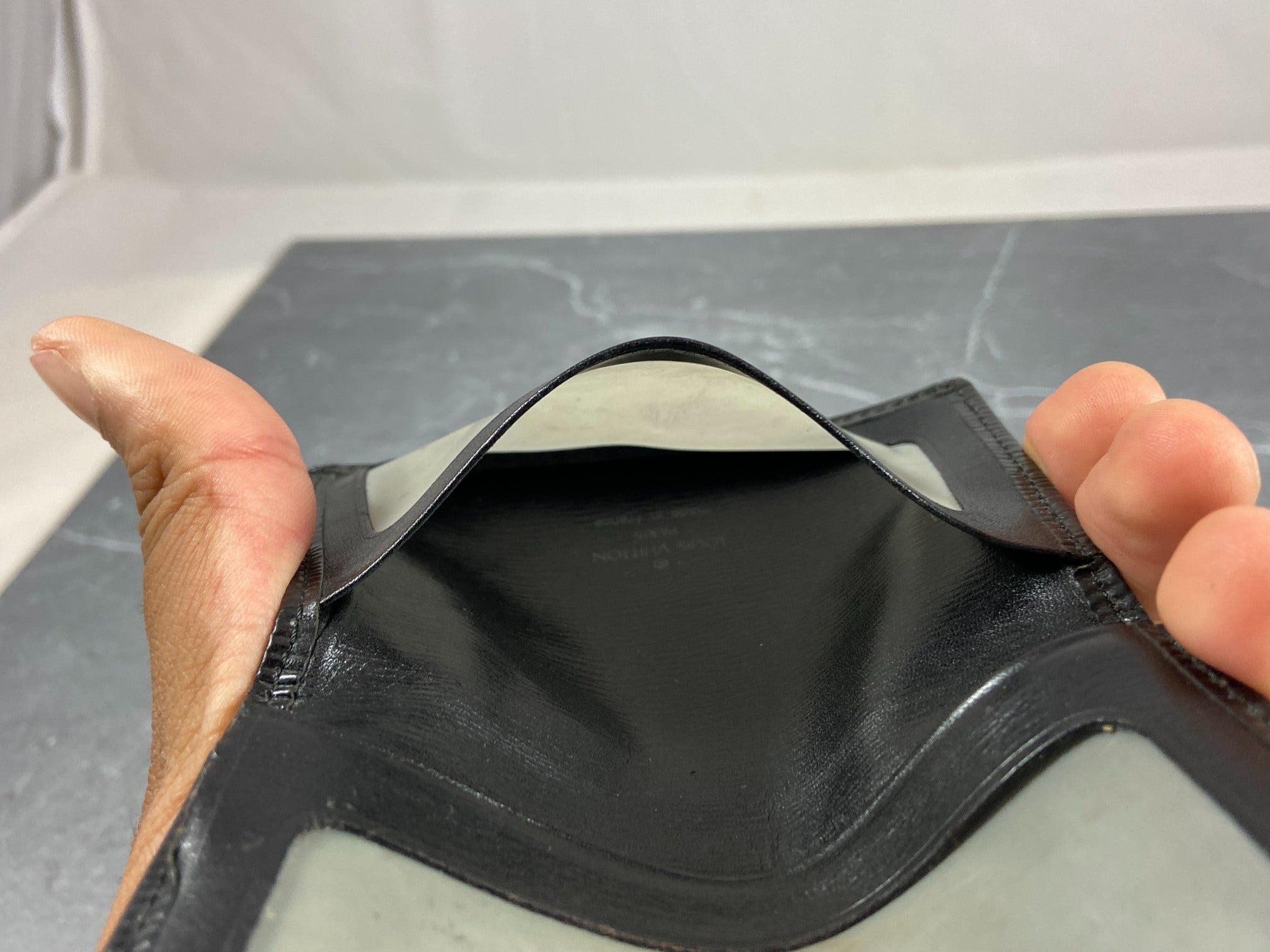 Louis Vuitton Bifold Card Case Black Epi Leather