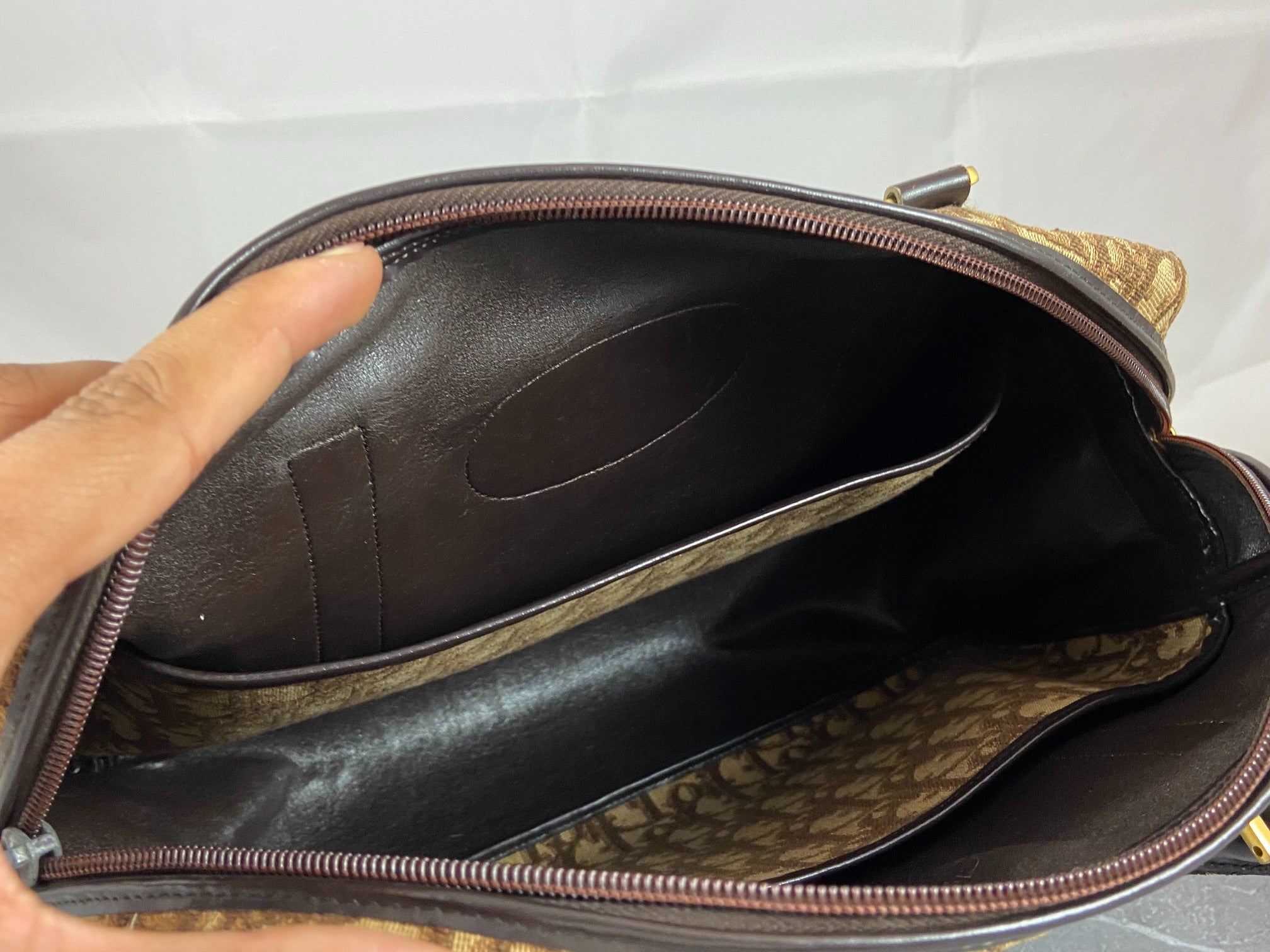 Christian Dior Handbag Brown Trotter Monogram