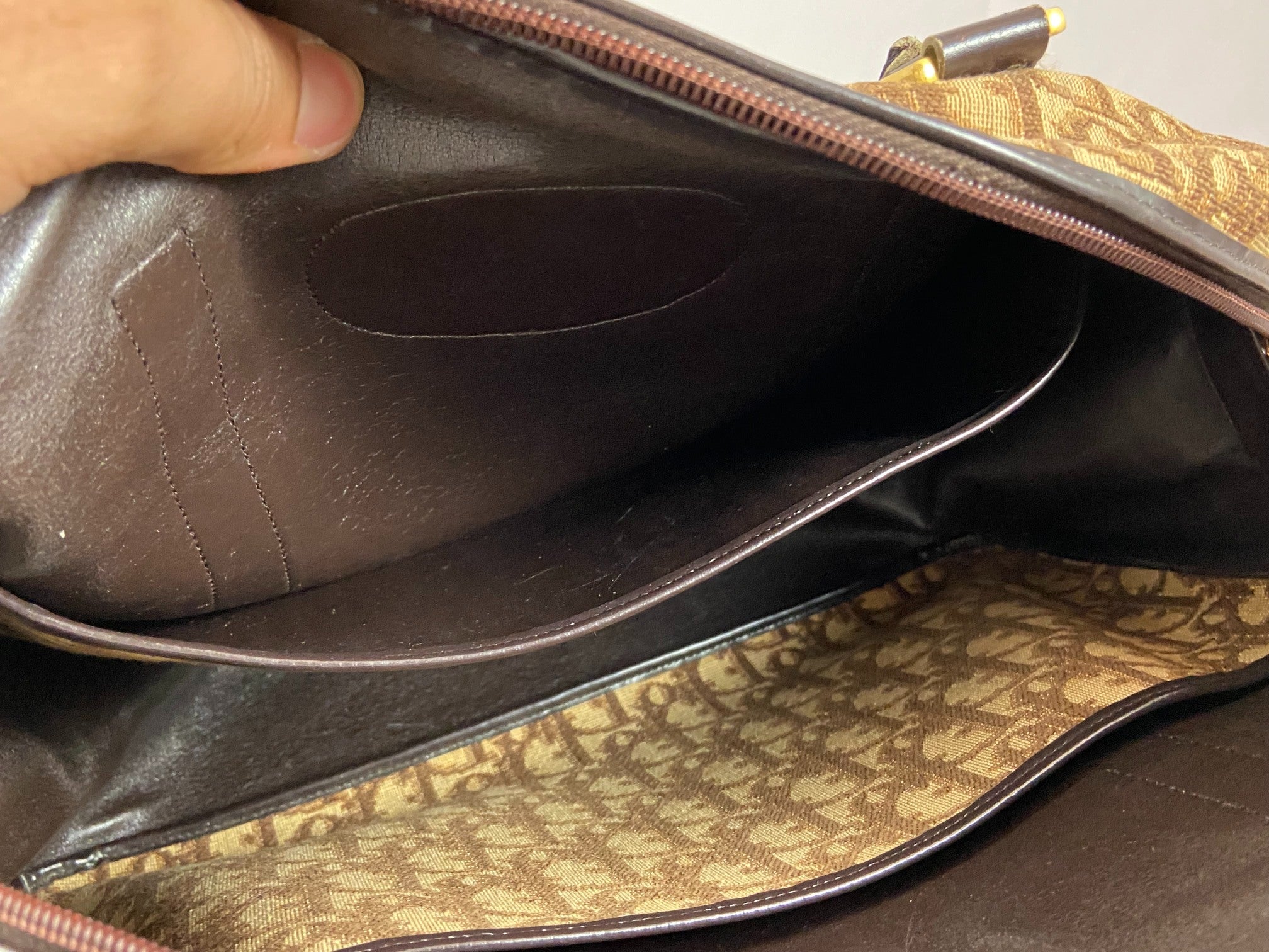 Christian Dior Handbag Brown Trotter Monogram