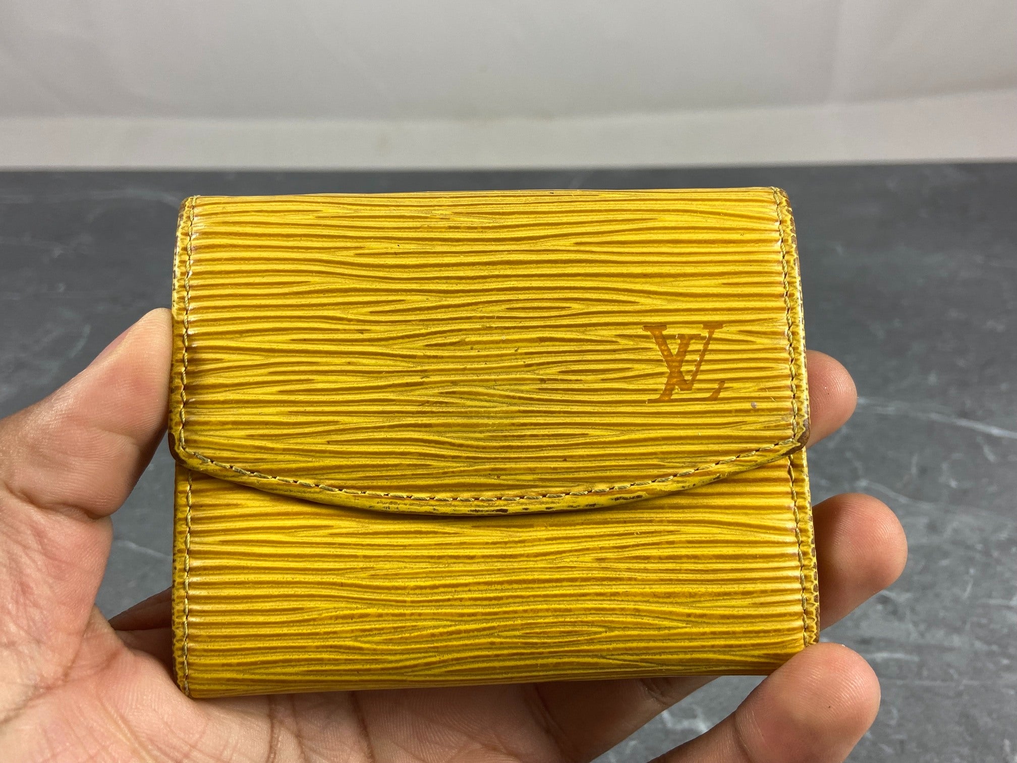 Louis Vuitton Small Wallet / Card Case Yellow Epi Leather