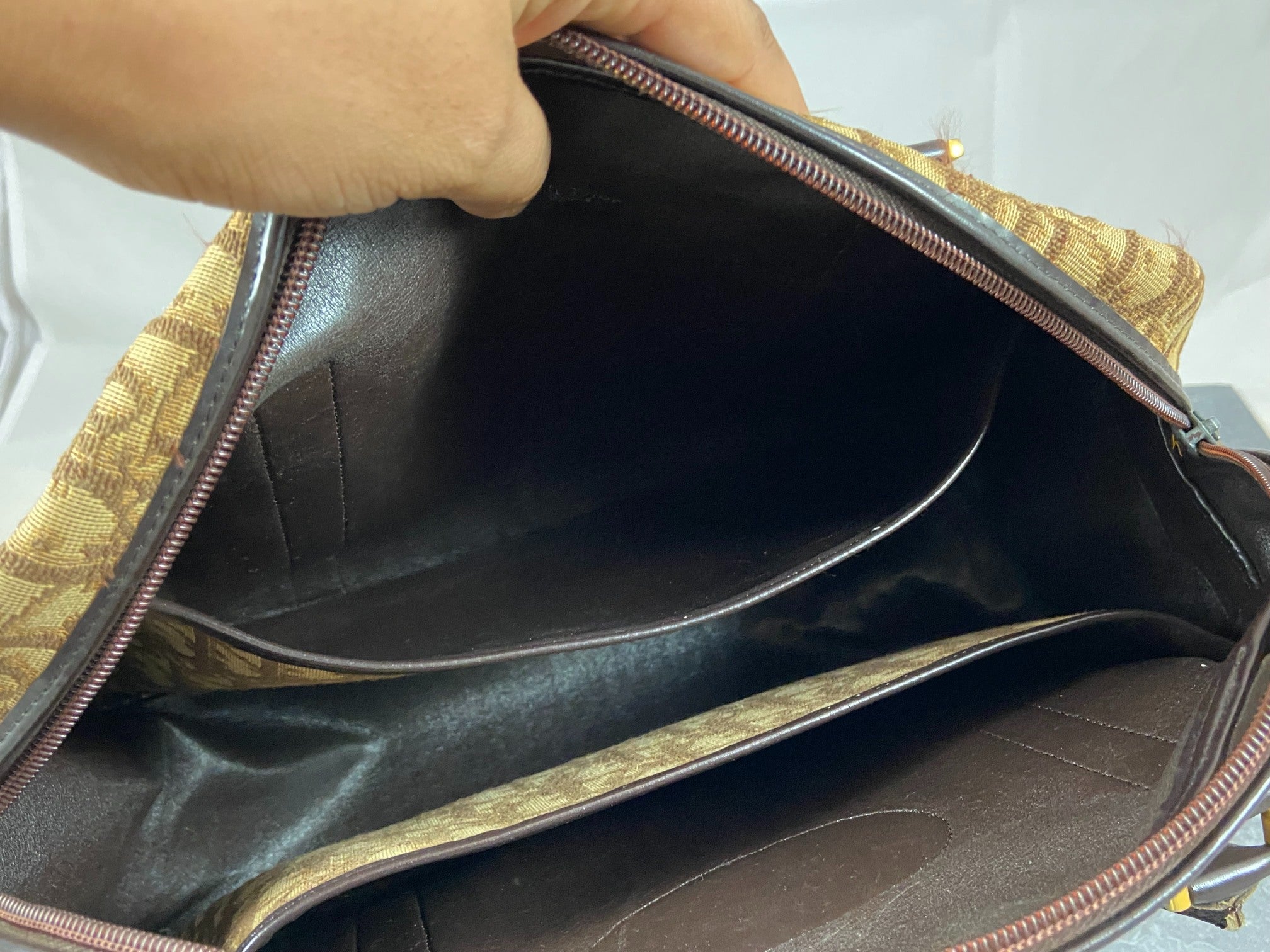 Christian Dior Handbag Brown Trotter Monogram