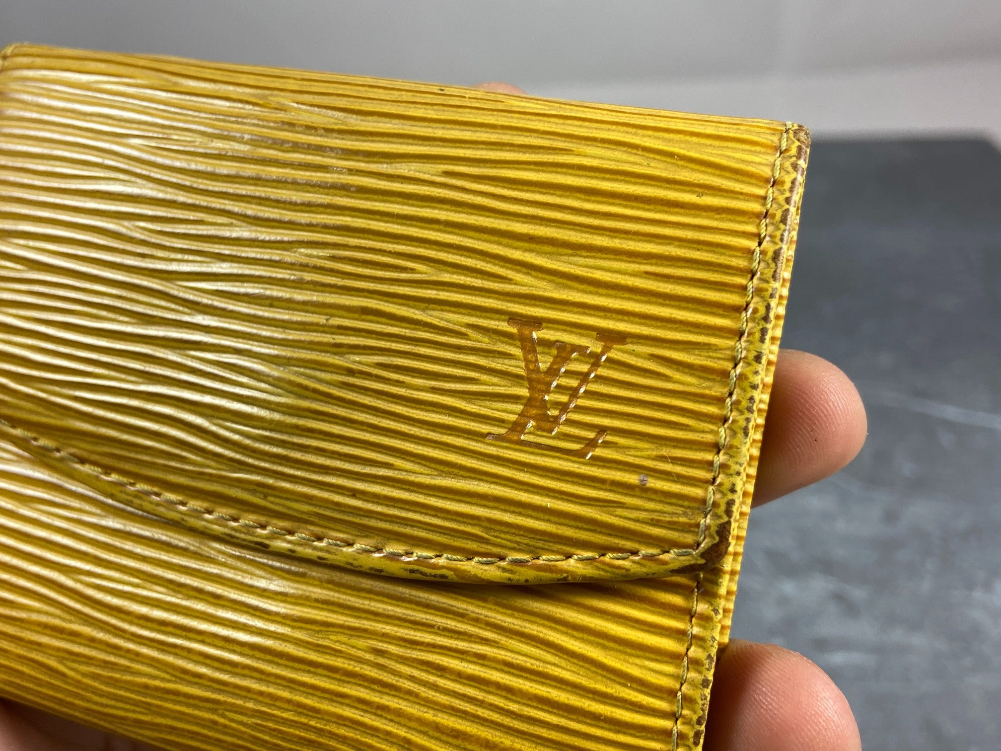 Louis Vuitton Small Wallet / Card Case Yellow Epi Leather