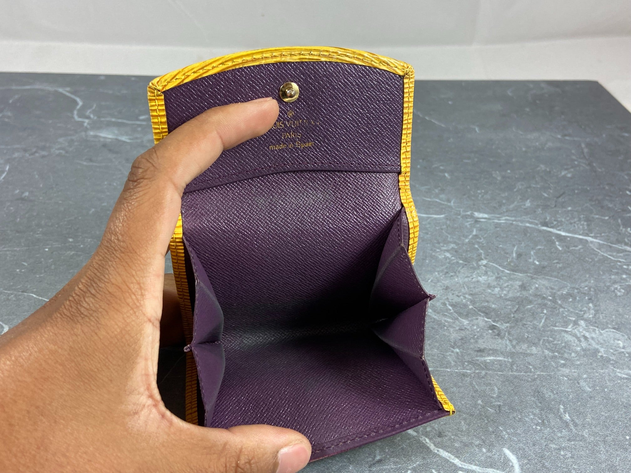 Louis Vuitton Small Wallet / Card Case Yellow Epi Leather