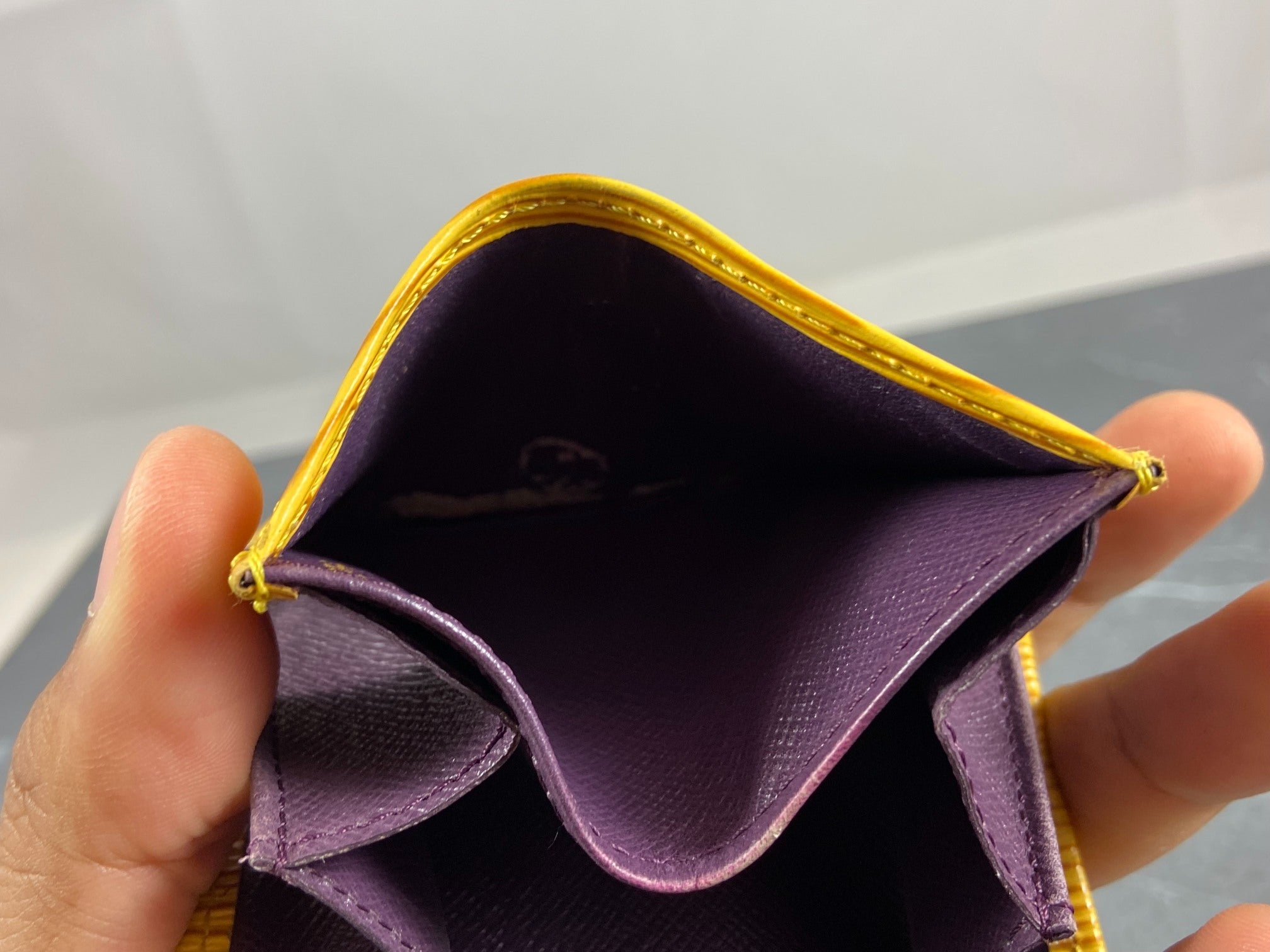 Louis Vuitton Small Wallet / Card Case Yellow Epi Leather