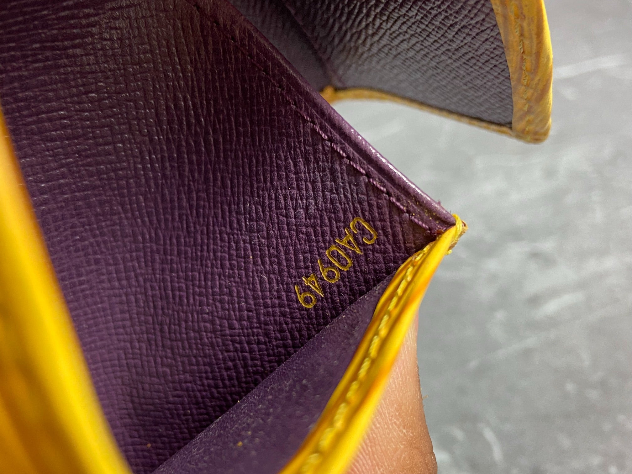 Louis Vuitton Small Wallet / Card Case Yellow Epi Leather