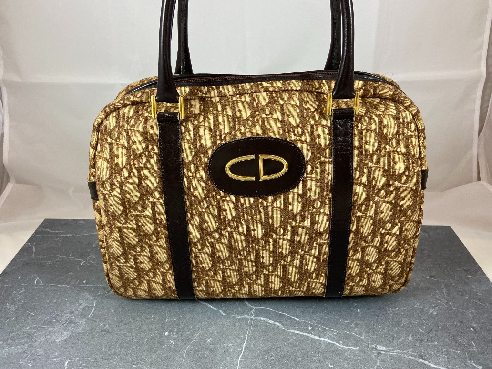 Christian Dior Handbag Brown Trotter Monogram
