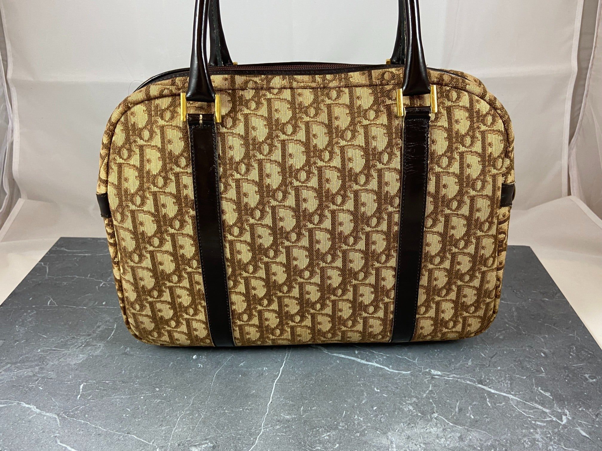 Christian Dior Handbag Brown Trotter Monogram