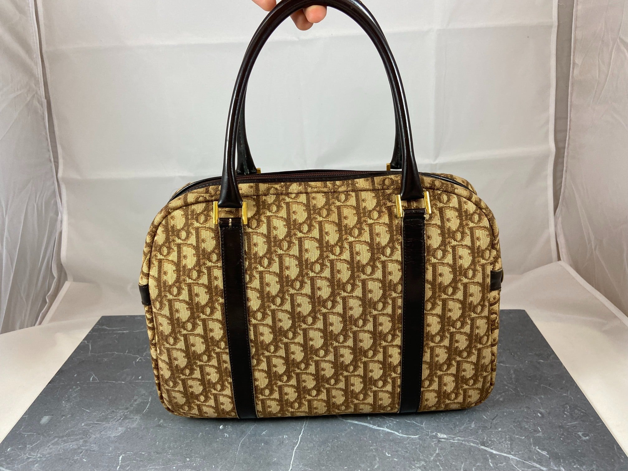 Christian Dior Handbag Brown Trotter Monogram