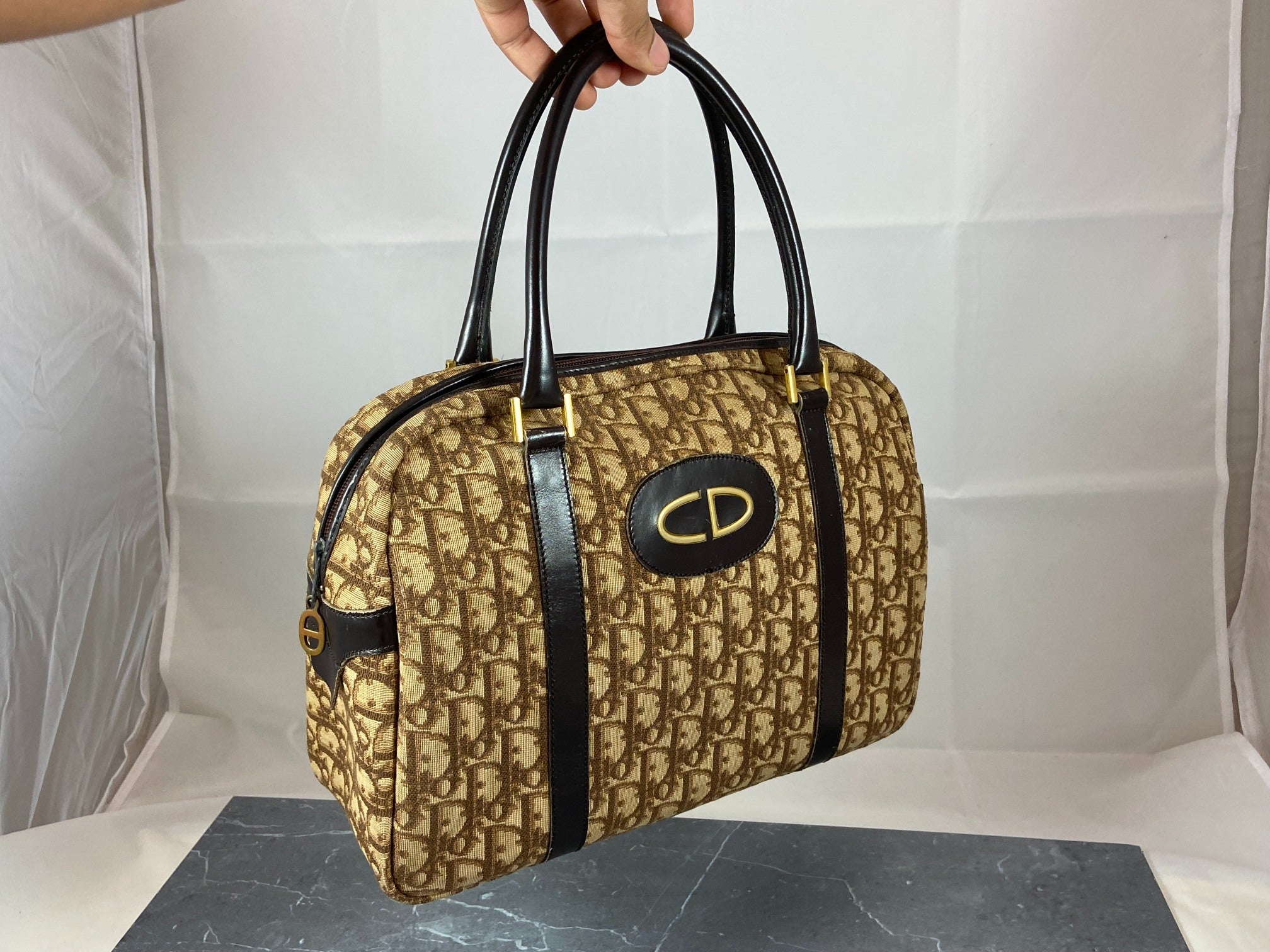 Christian Dior Handbag Brown Trotter Monogram