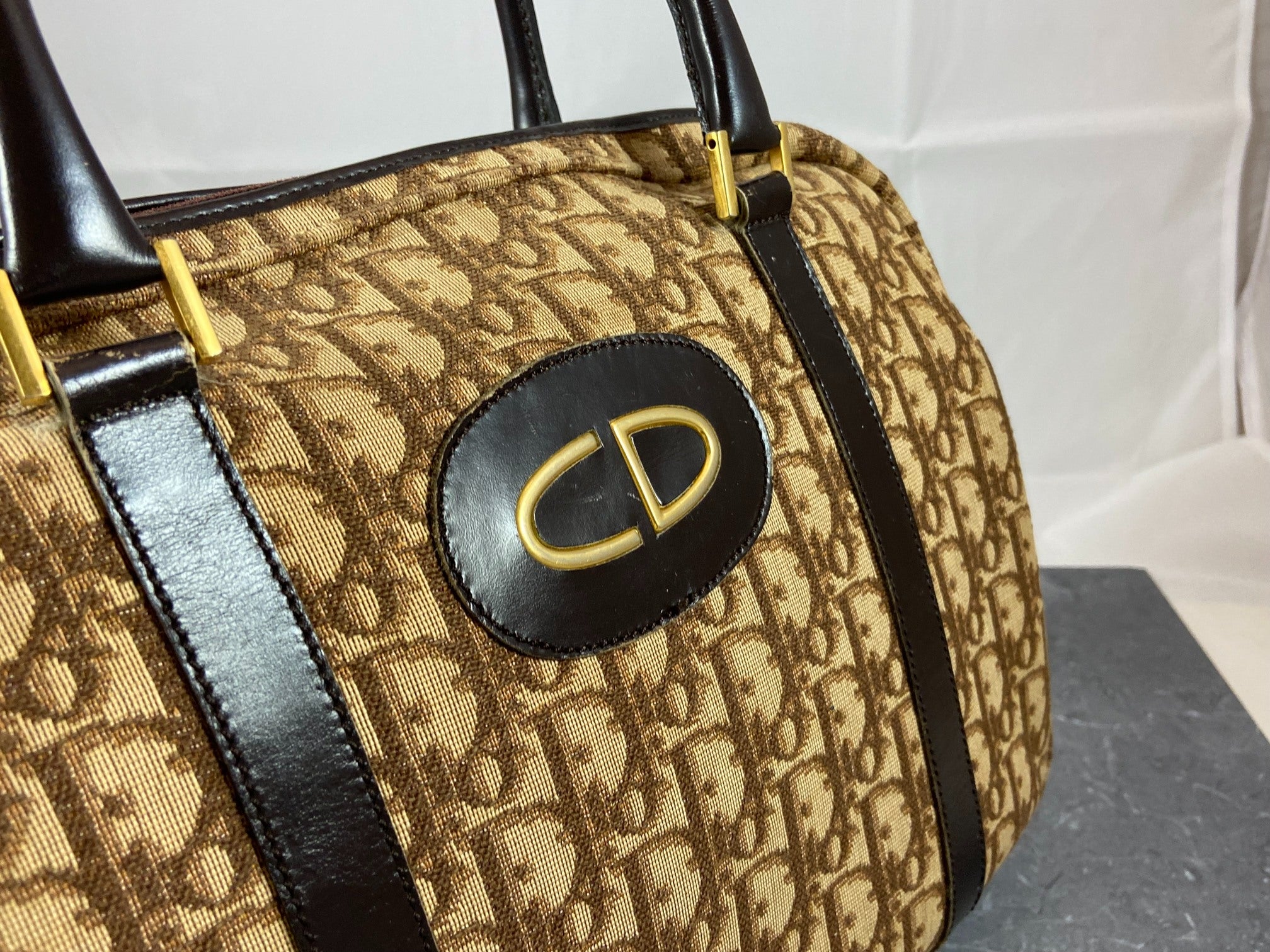 Christian Dior Handbag Brown Trotter Monogram
