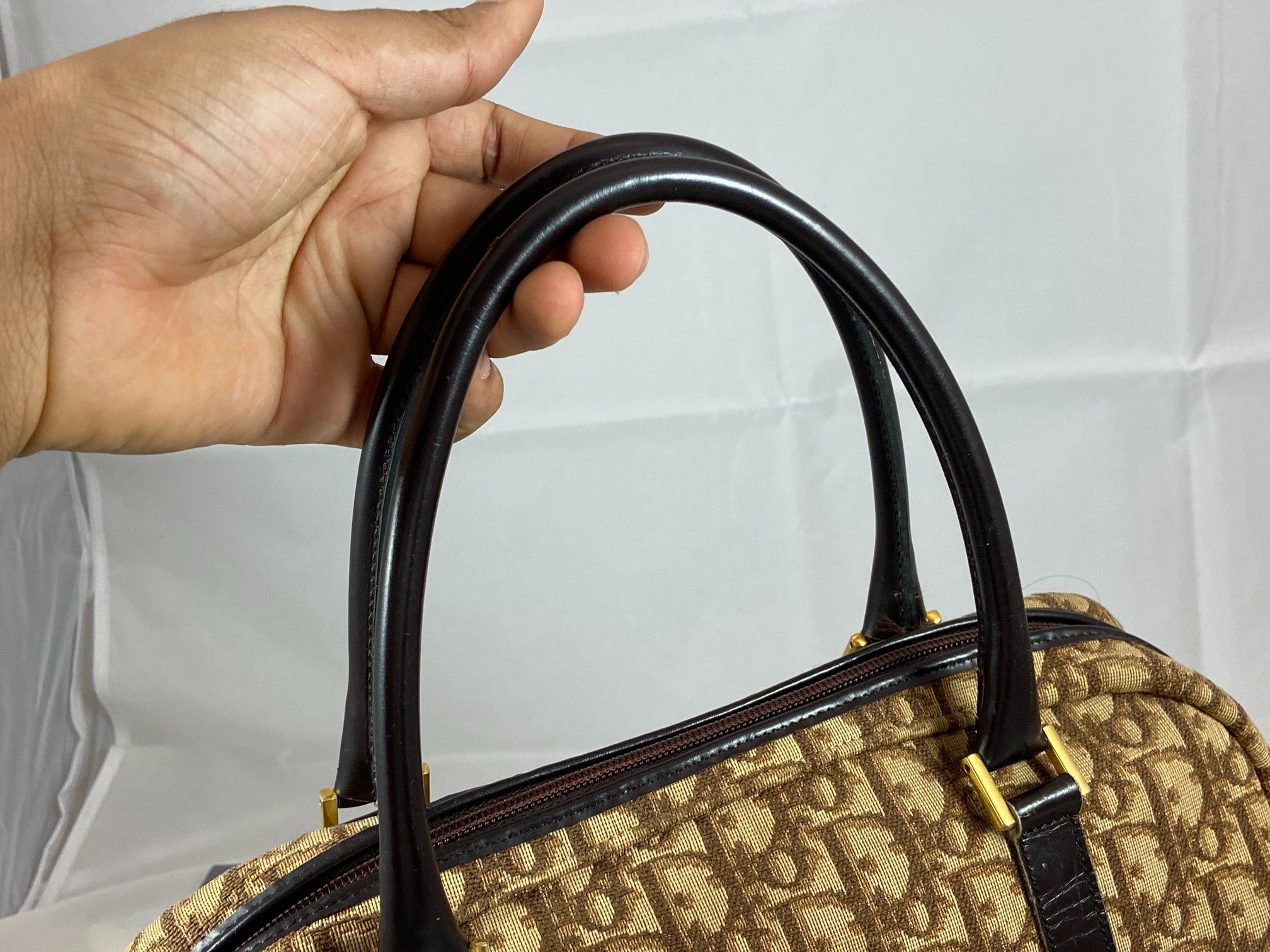 Christian Dior Handbag Brown Trotter Monogram