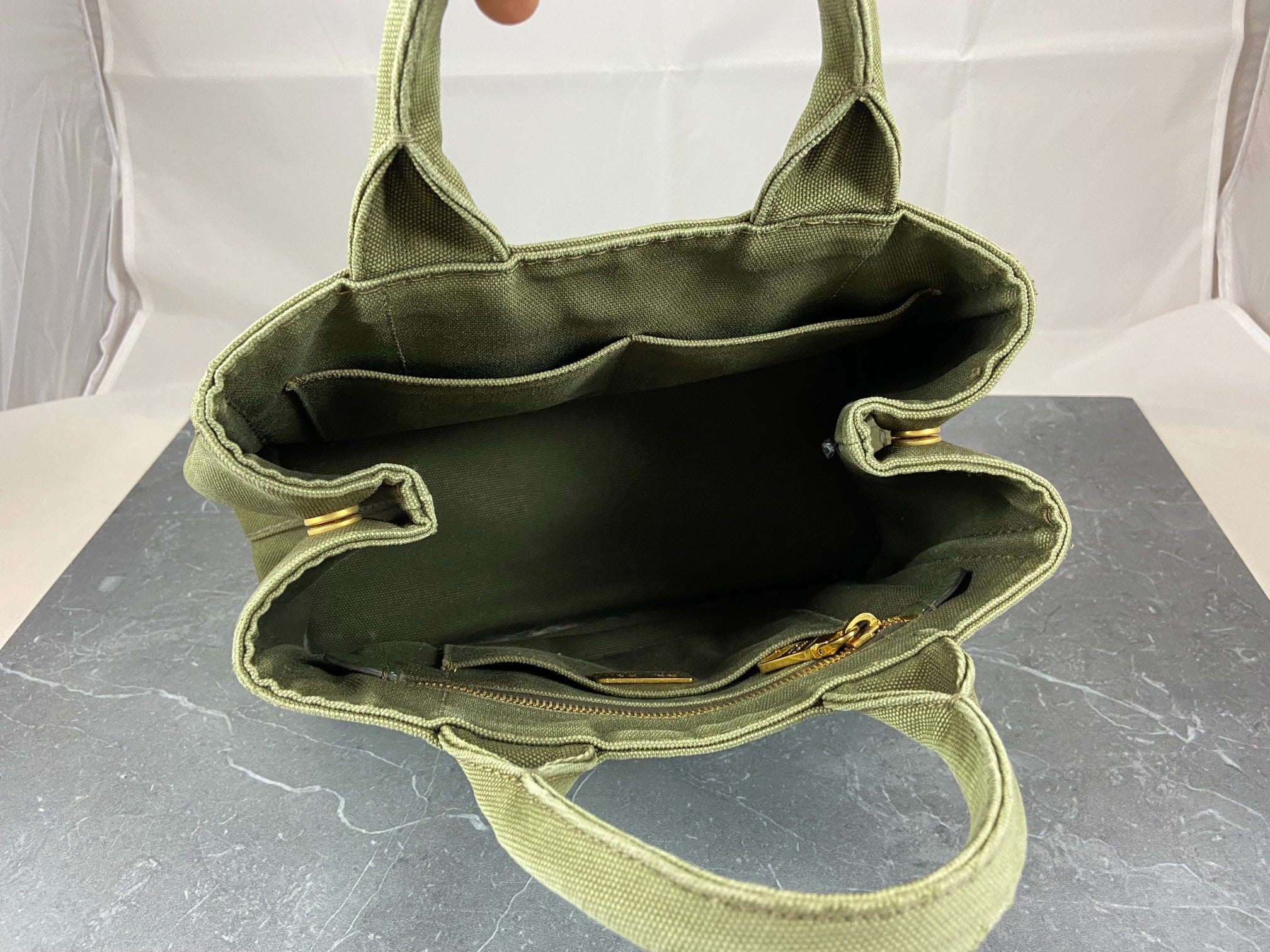 Prada Canapa Tote Bag Green