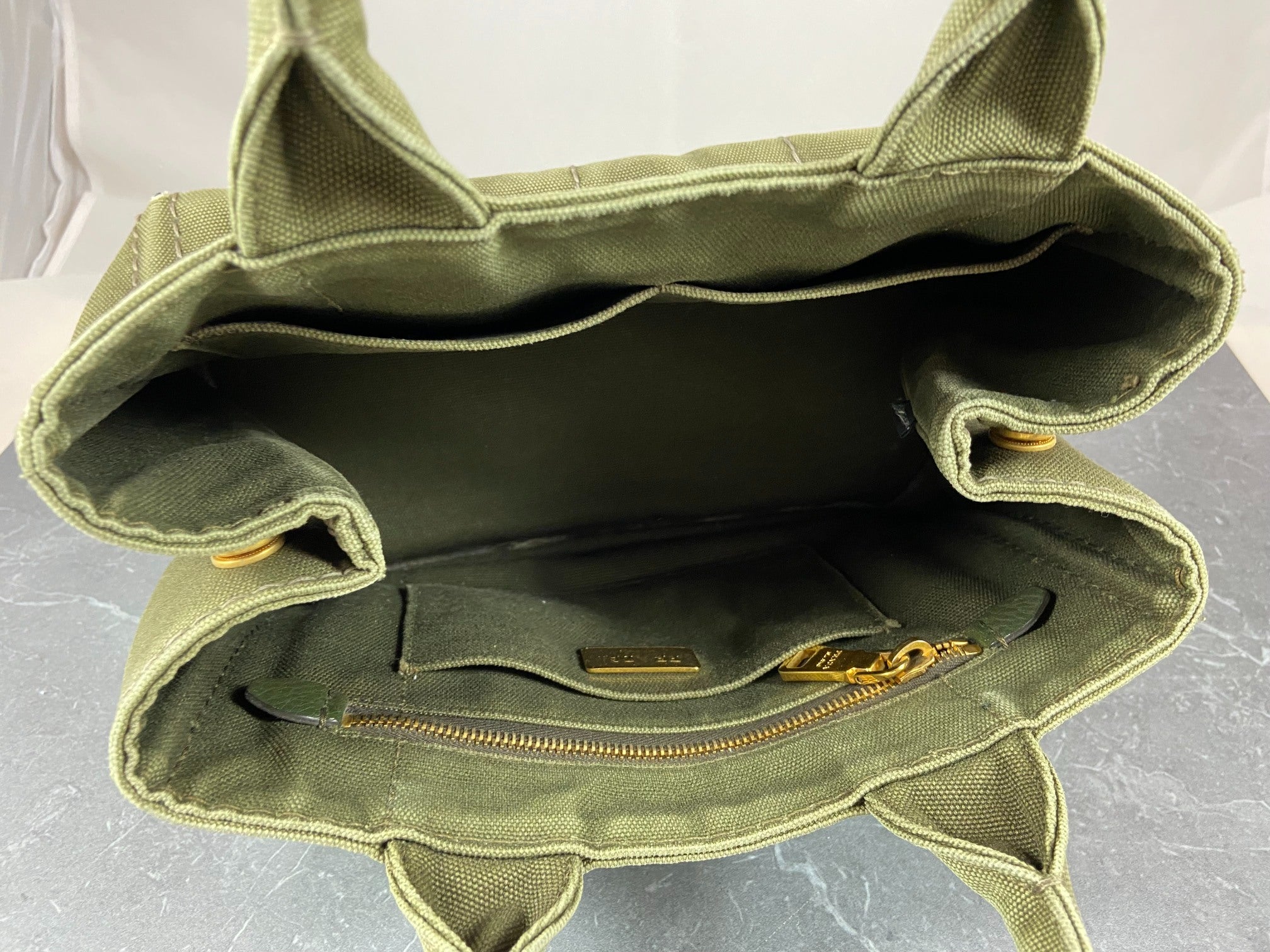 Prada Canapa Tote Bag Green