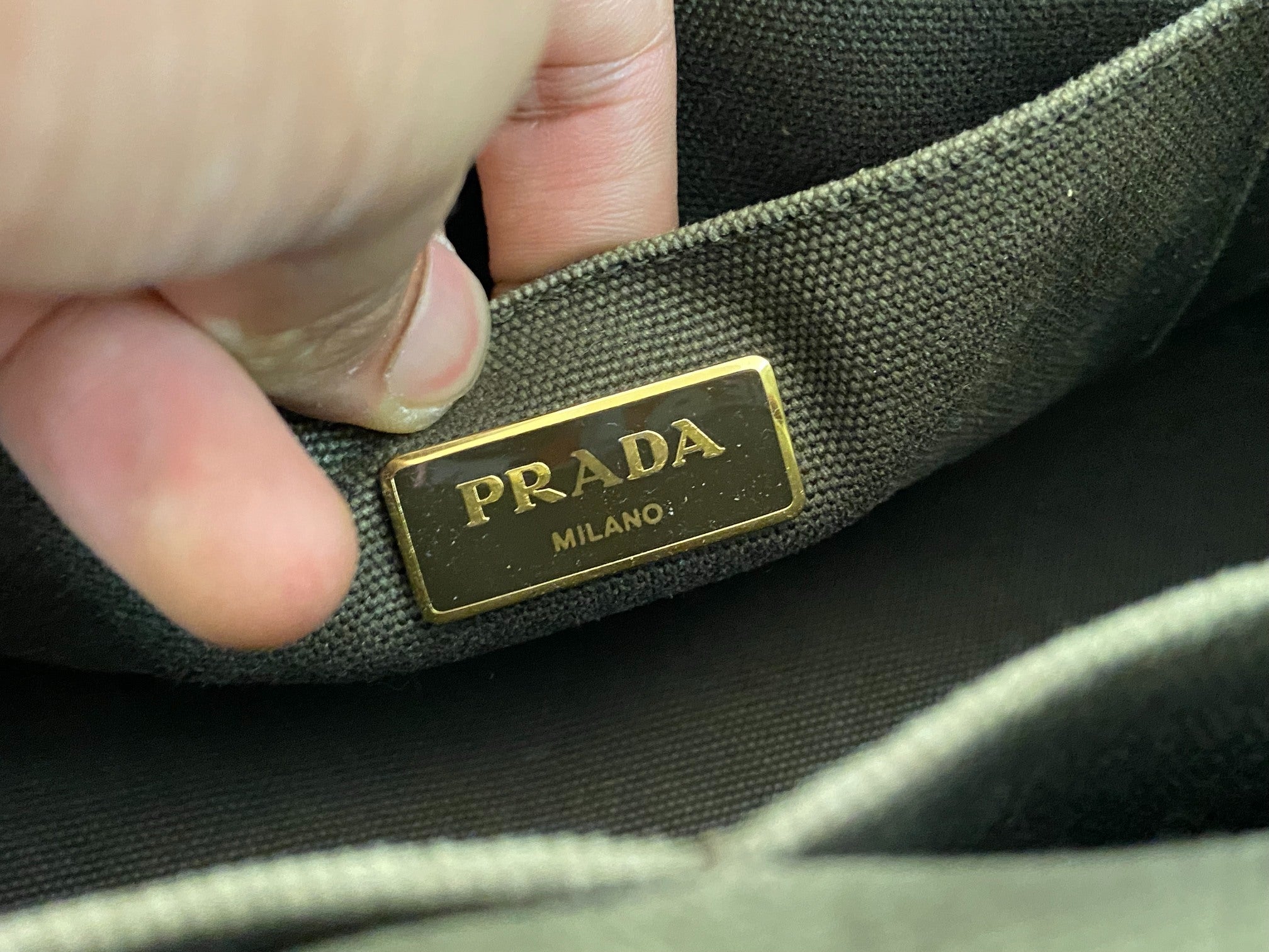 Prada Canapa Tote Bag Green