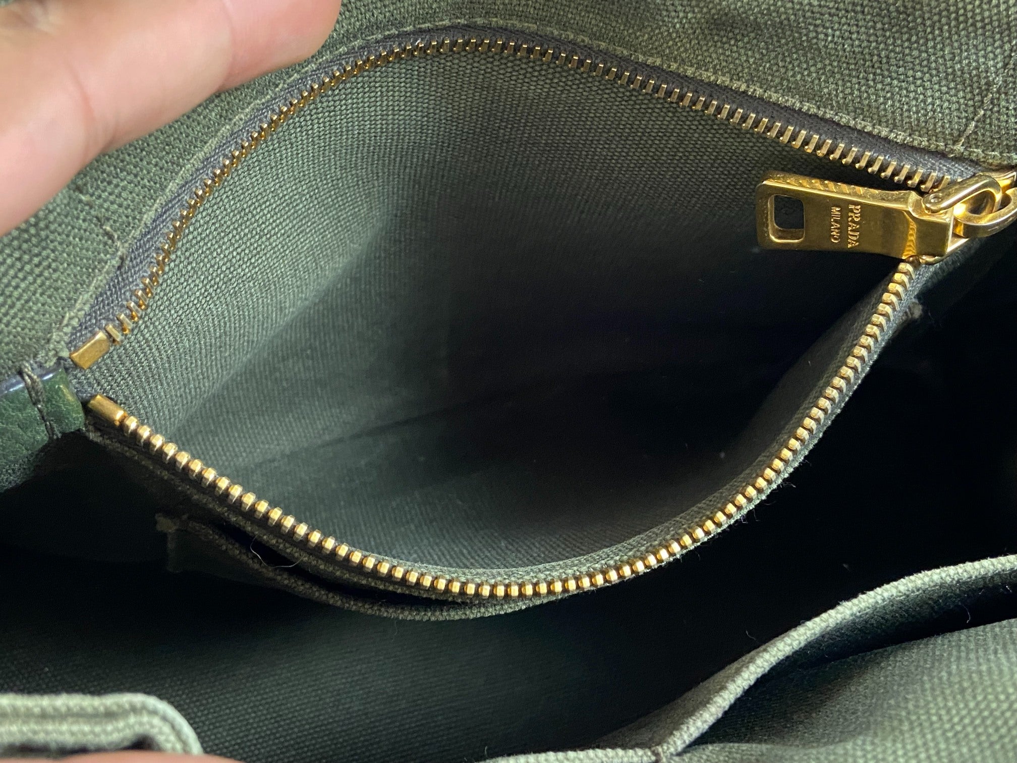 Prada Canapa Tote Bag Green