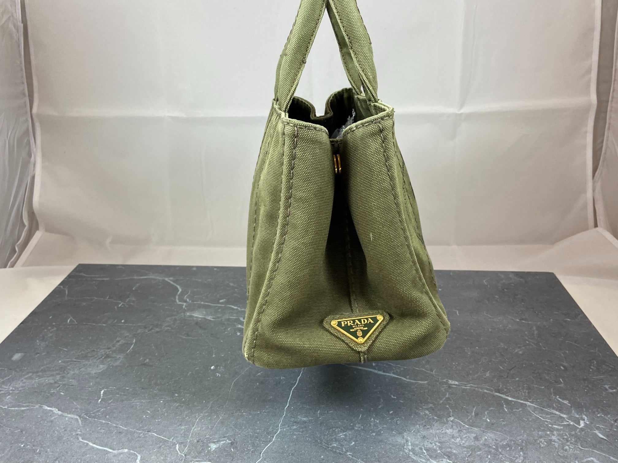 Prada Canapa Tote Bag Green