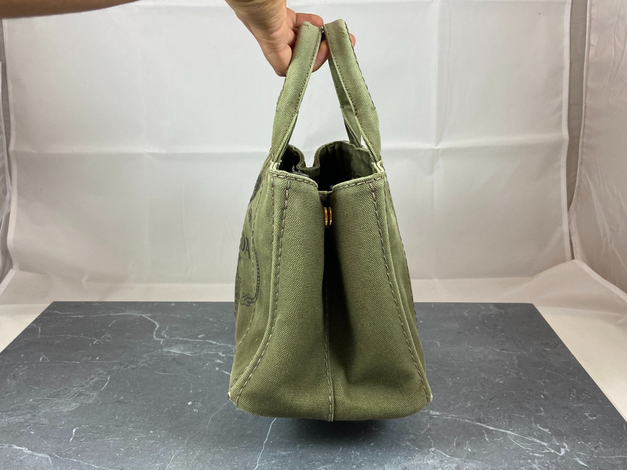 Prada Canapa Tote Bag Green