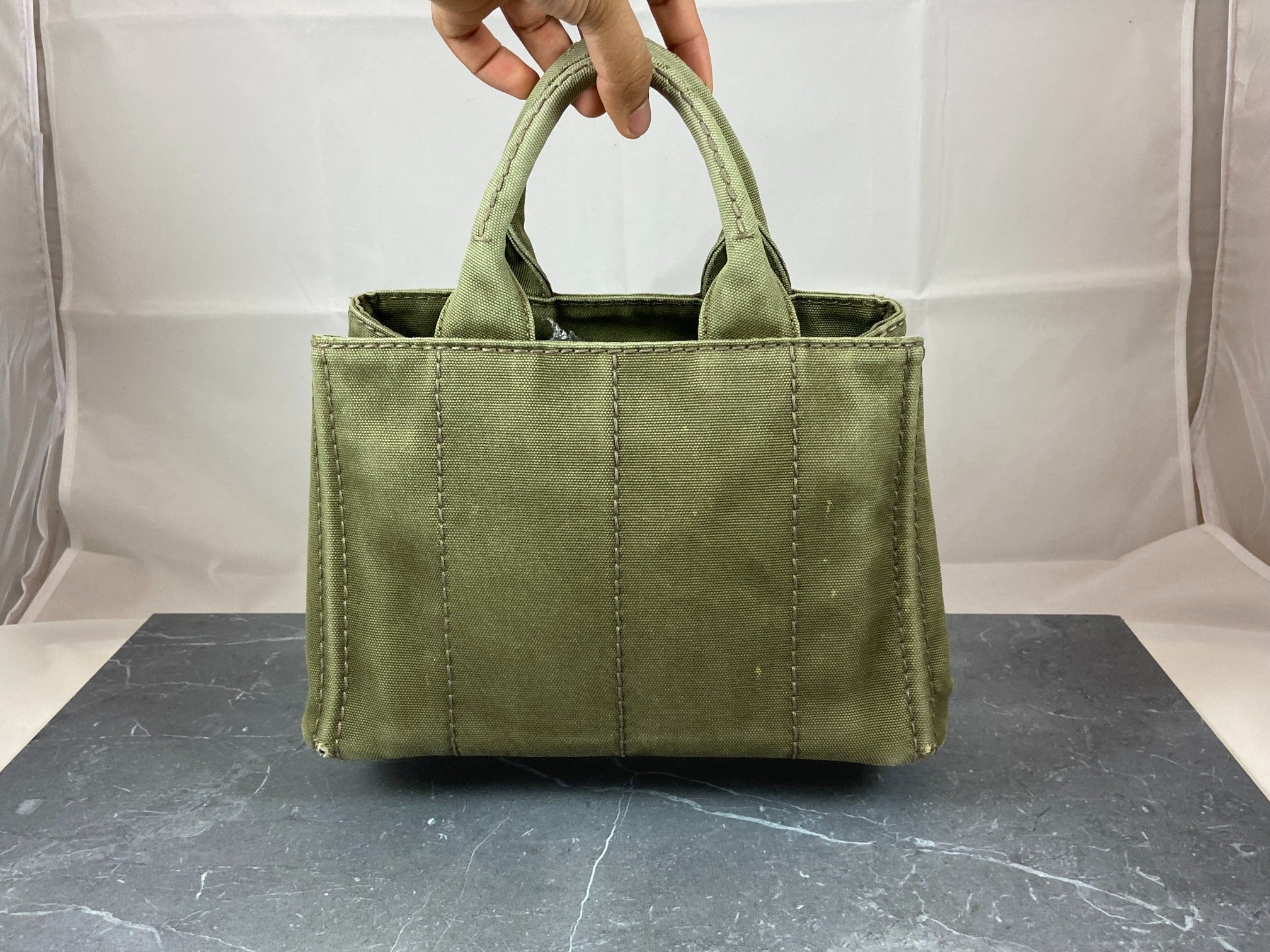 Prada Canapa Tote Bag Green