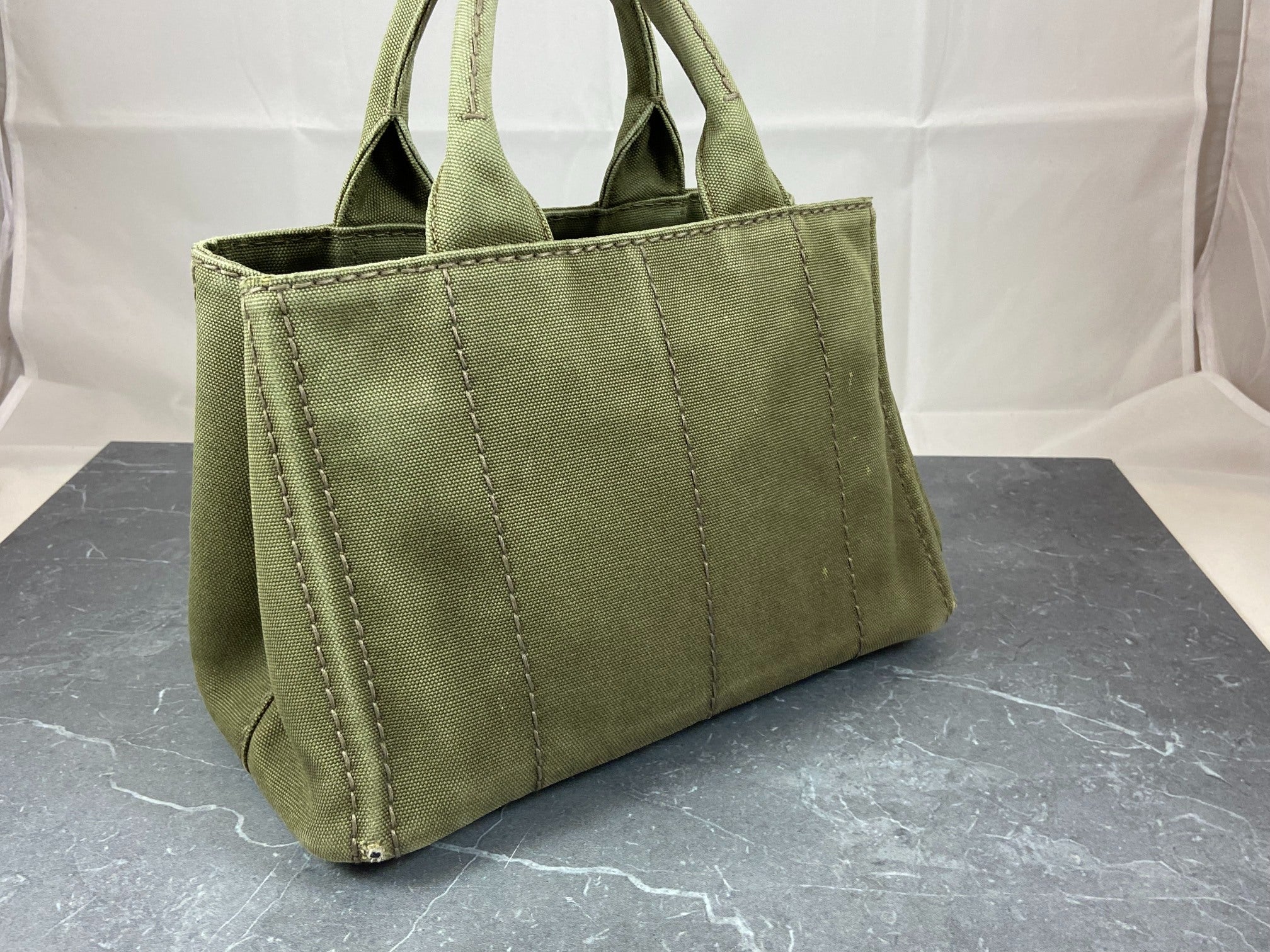 Prada Canapa Tote Bag Green
