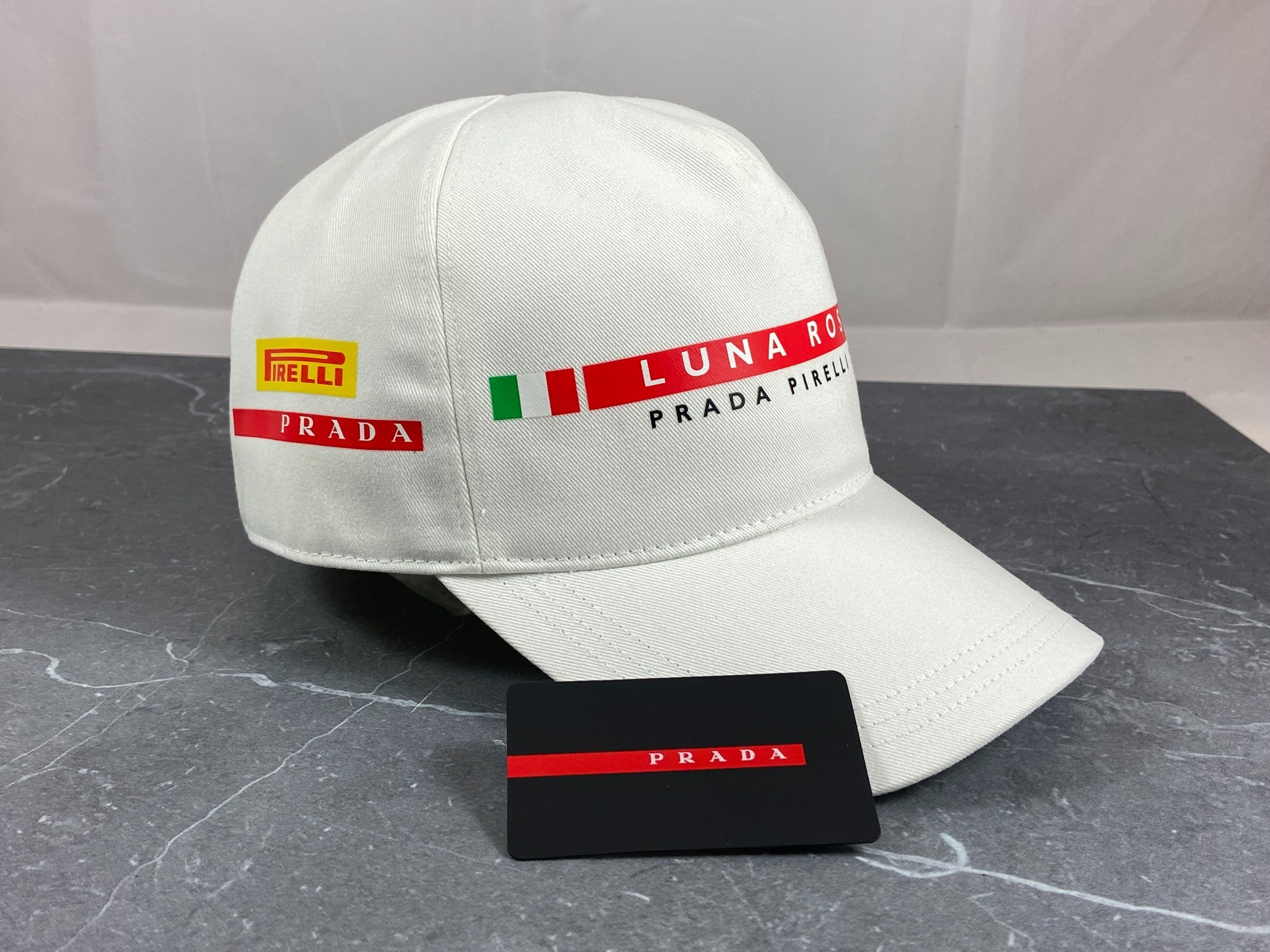 Prada Luna Rossa Cap Bianco