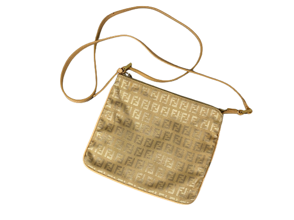 Fendi Shoulder Bag Beige Zucchino Monogram