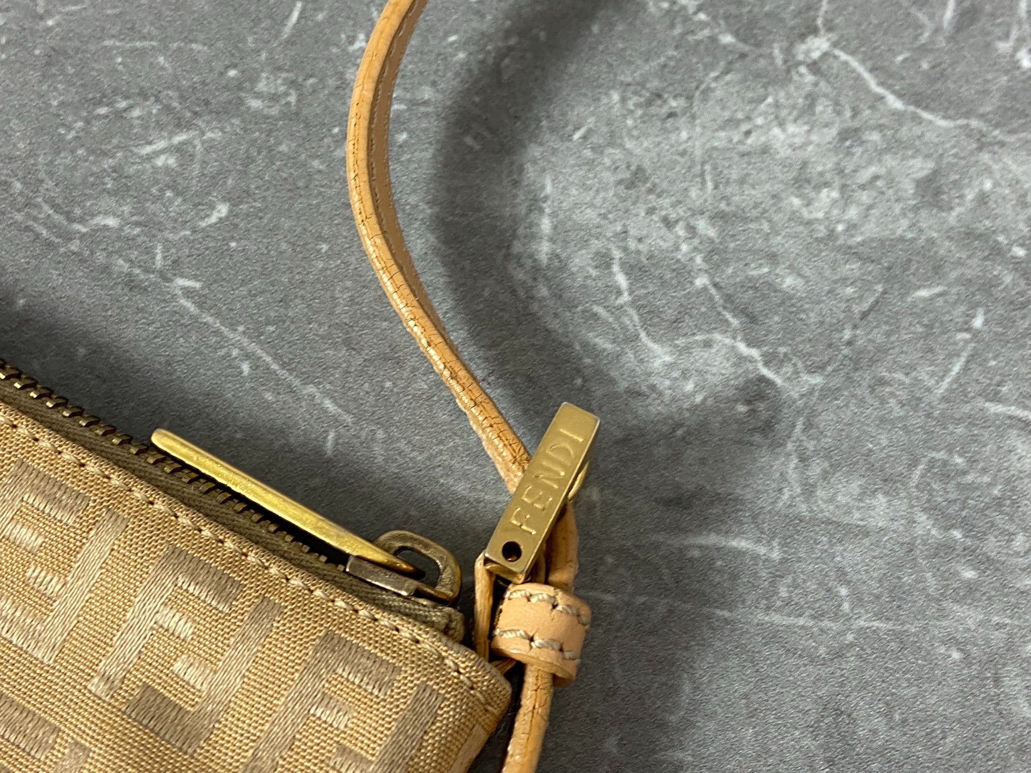 Fendi Shoulder Bag Beige Zucchino Monogram