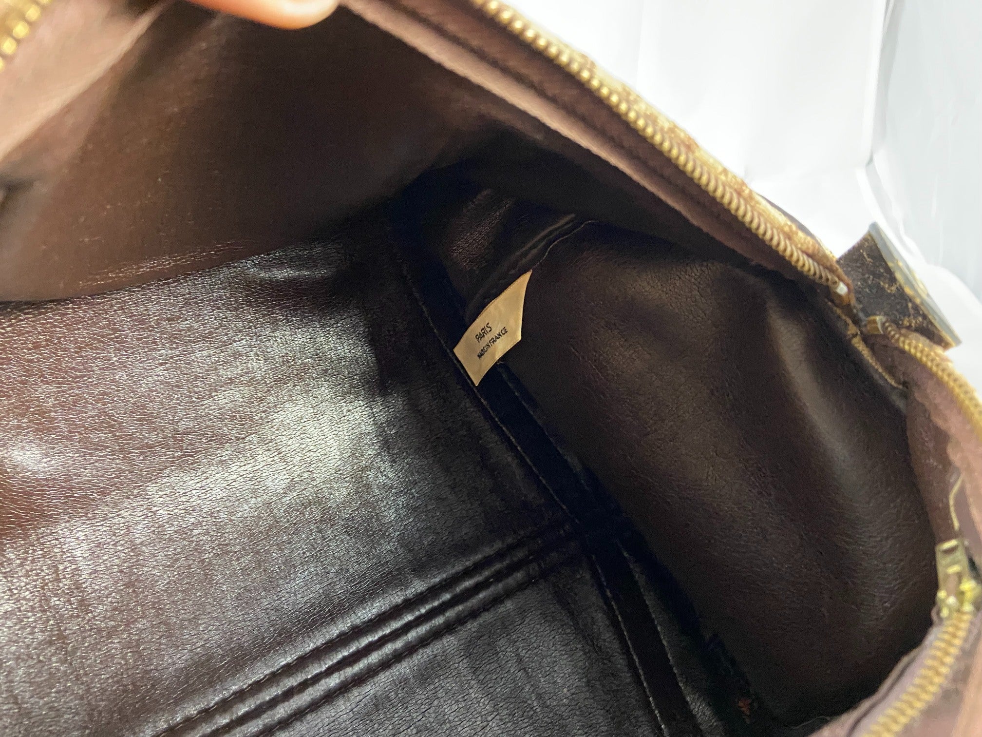 Christian Dior Bowling Bag Brown Trotter Monogram