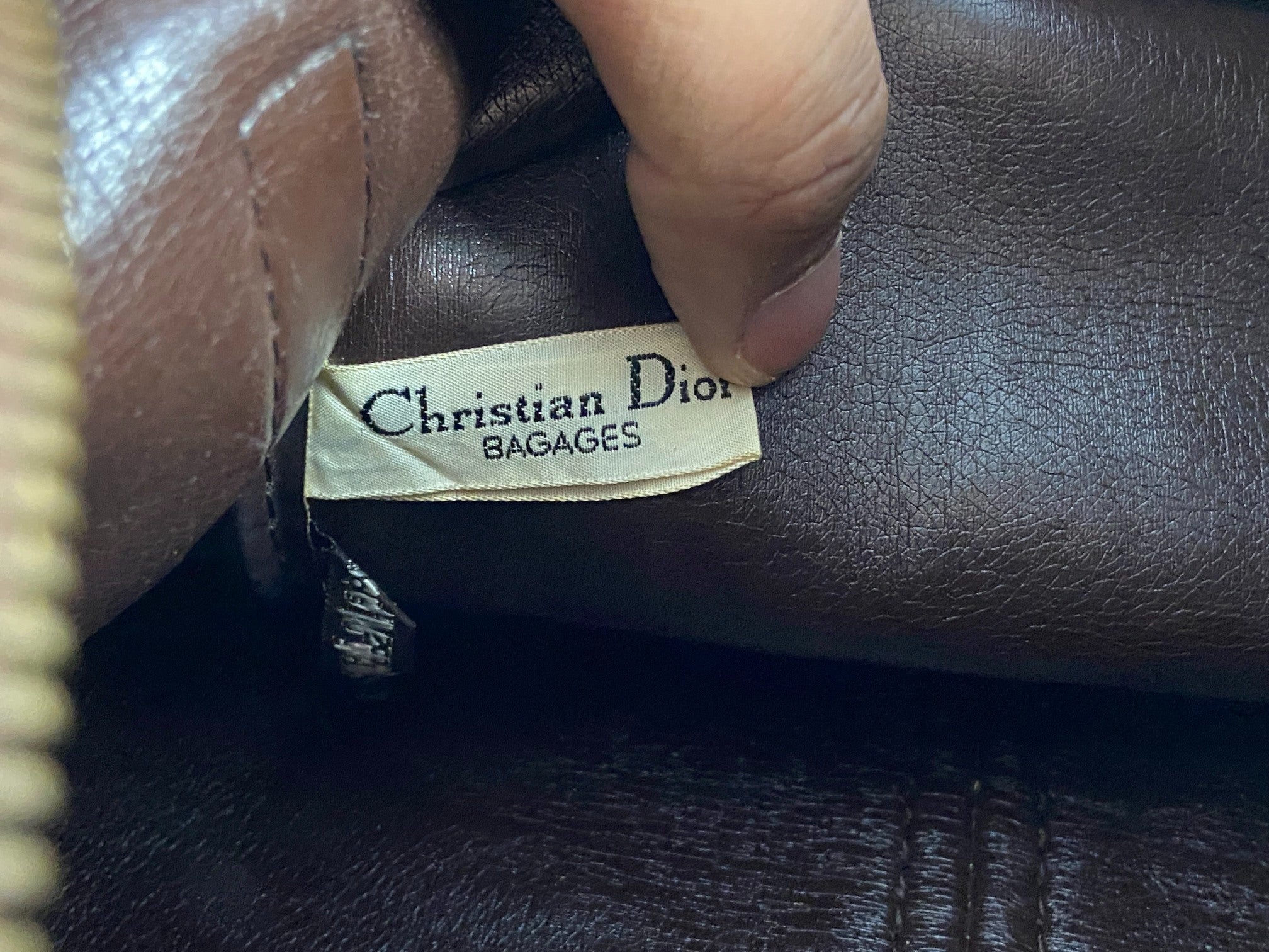 Christian Dior Bowling Bag Brown Trotter Monogram