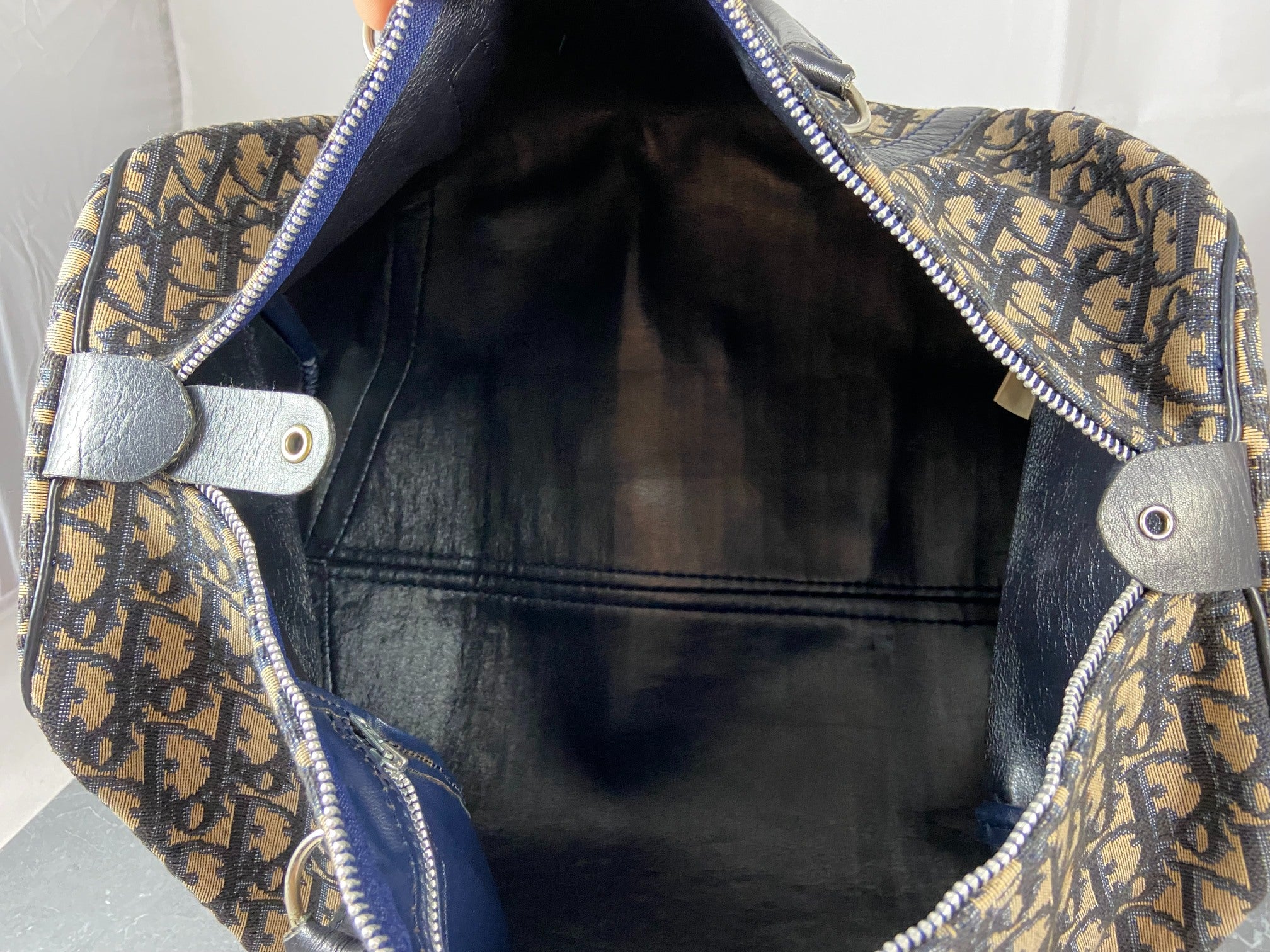 Christian Dior Boston / Duffle Bag Blue Trotter Monogram