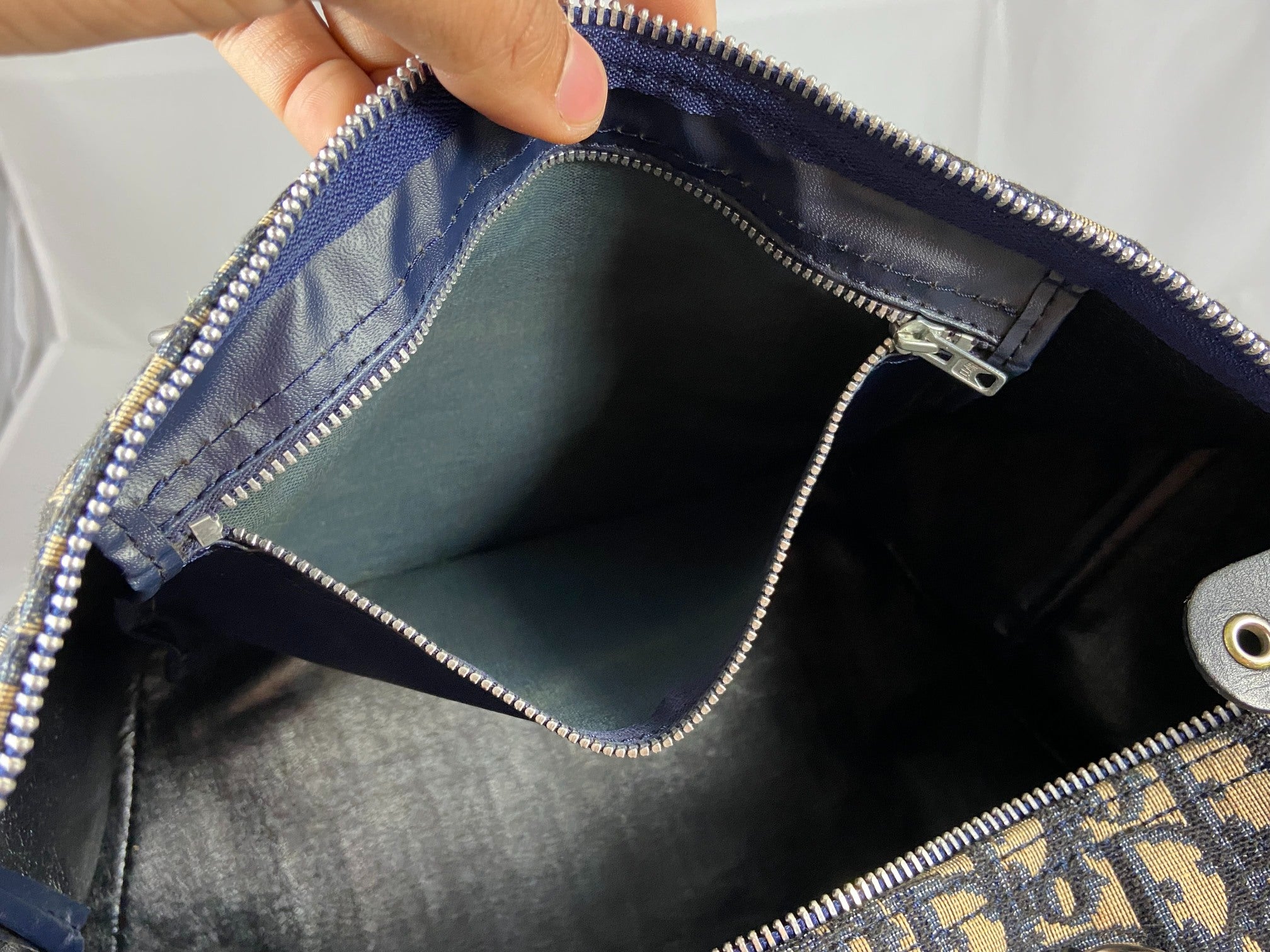 Christian Dior Boston / Duffle Bag Blue Trotter Monogram