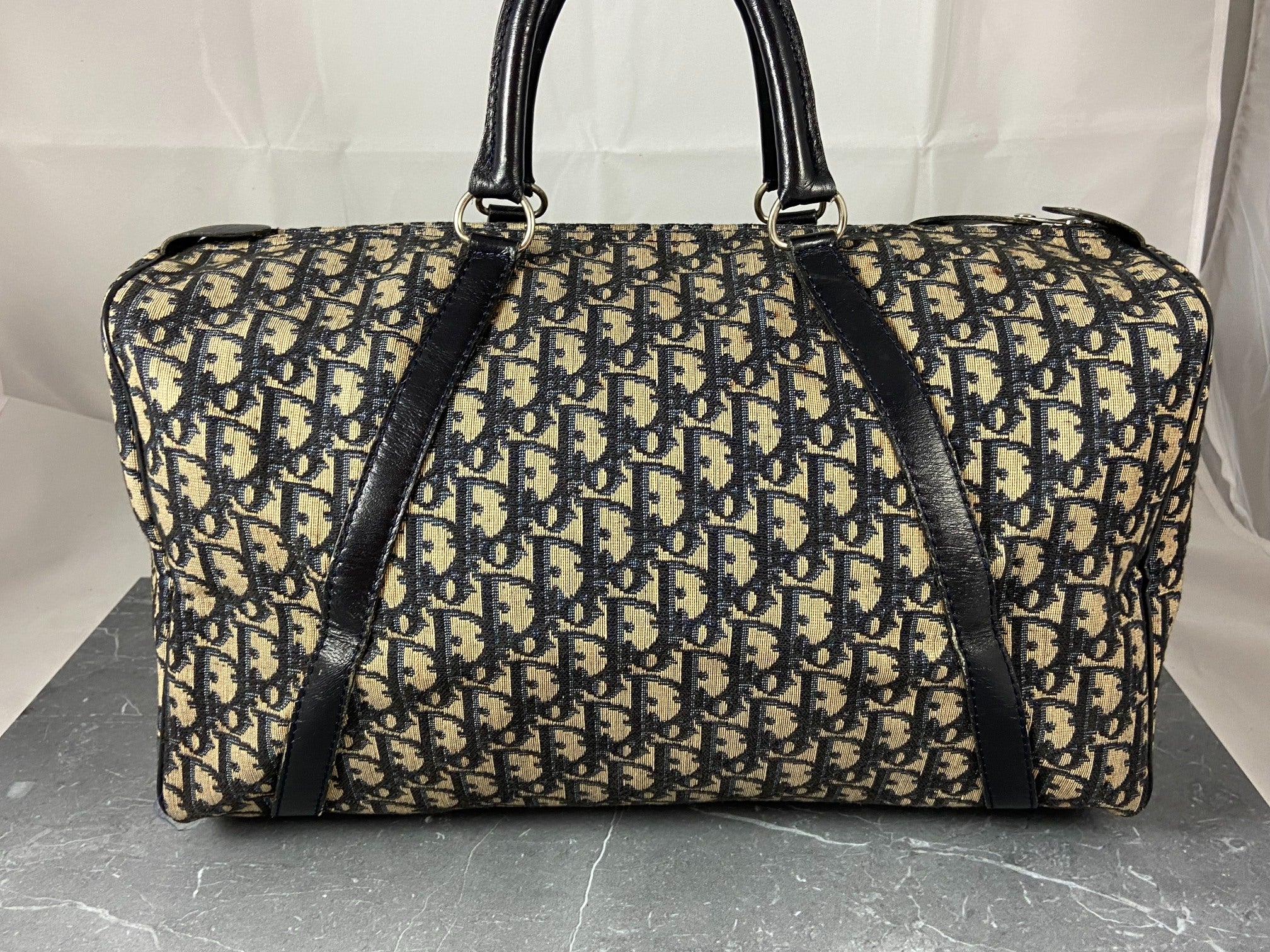 Christian Dior Boston / Duffle Bag Blue Trotter Monogram