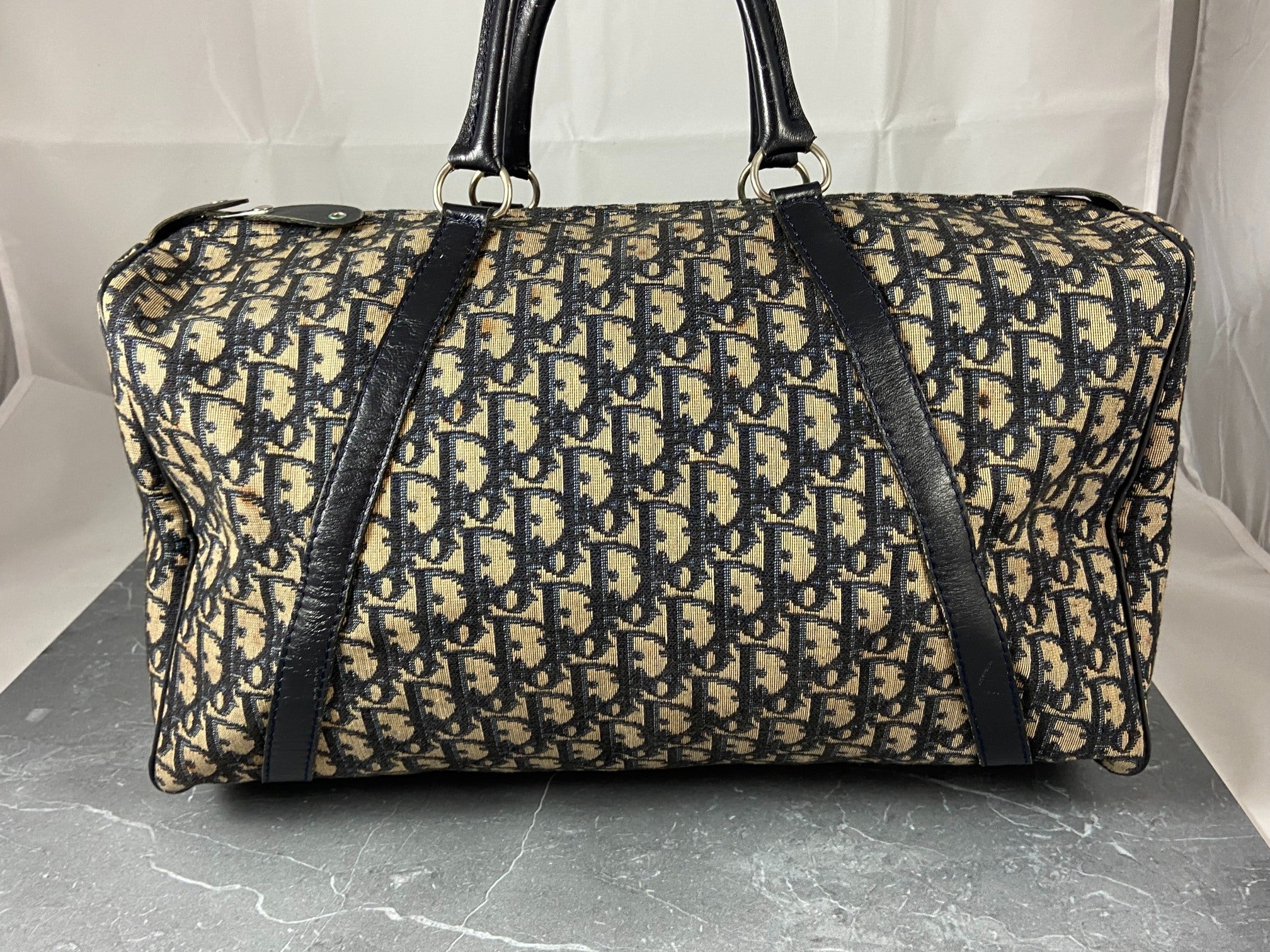 Christian Dior Boston / Duffle Bag Blue Trotter Monogram