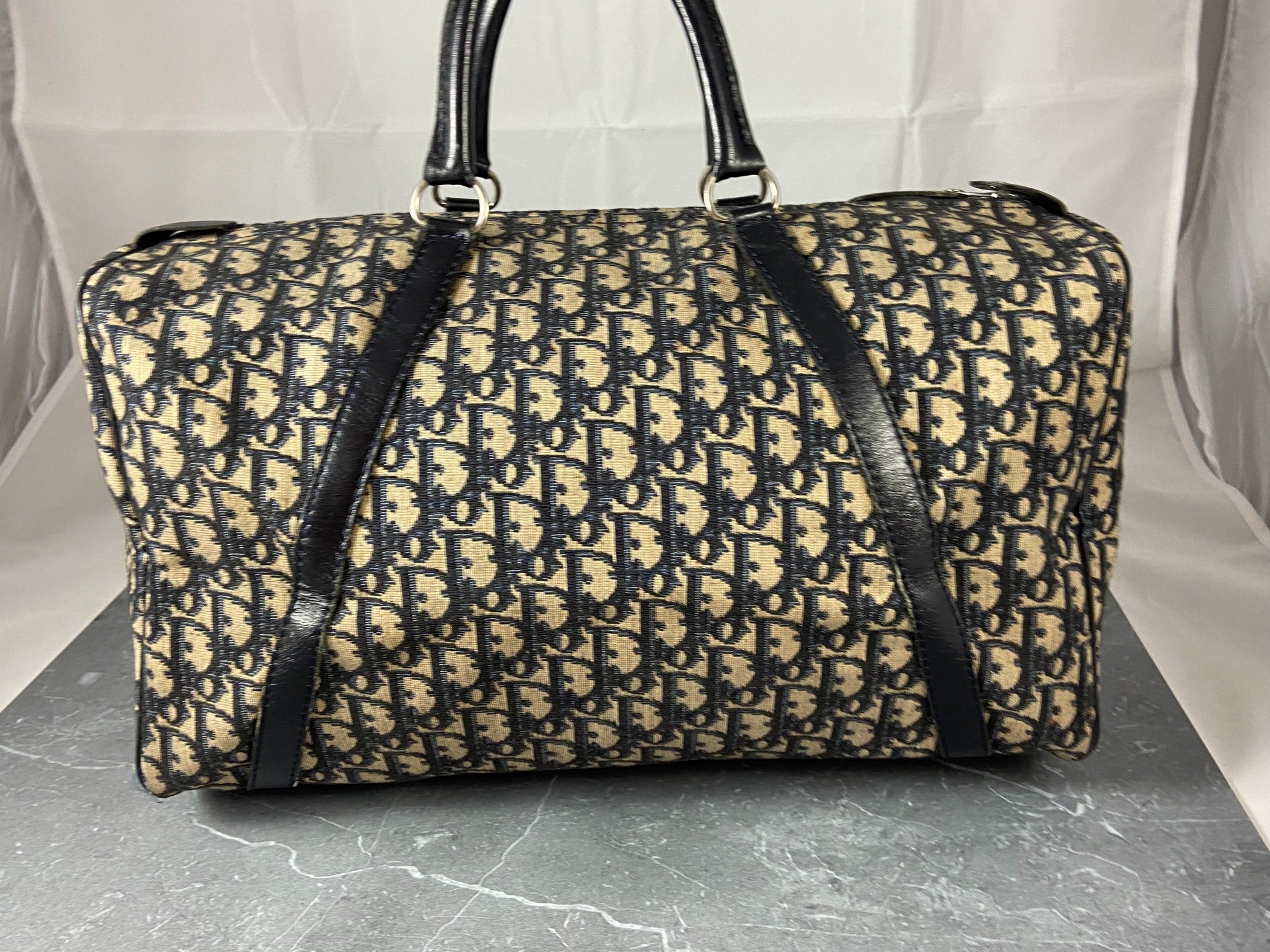 Christian Dior Boston / Duffle Bag Blue Trotter Monogram