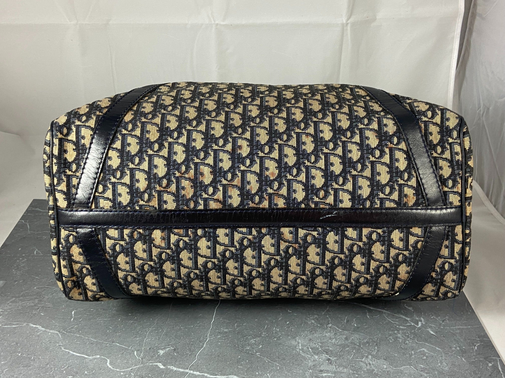 Christian Dior Boston / Duffle Bag Blue Trotter Monogram