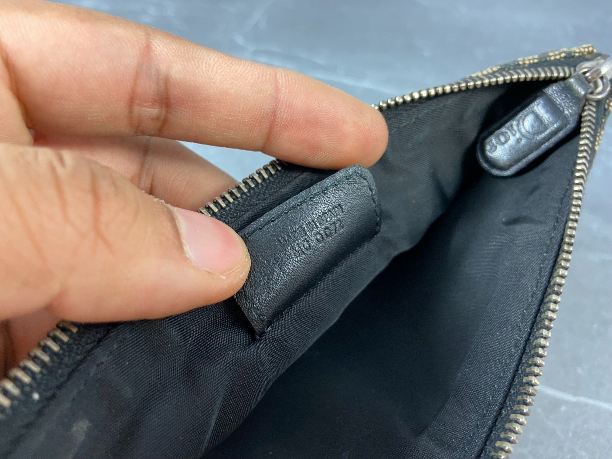 Christian Dior Saddle Pochette / Mini / Hobo Bag Black Trotter Monogram